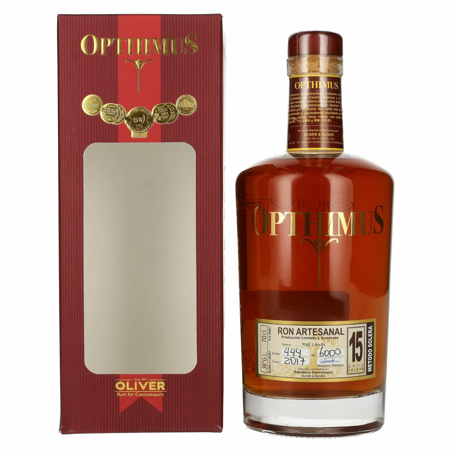 Opthimus 15 Años Res Laude 38% Vol. 0,7l in Giftbox