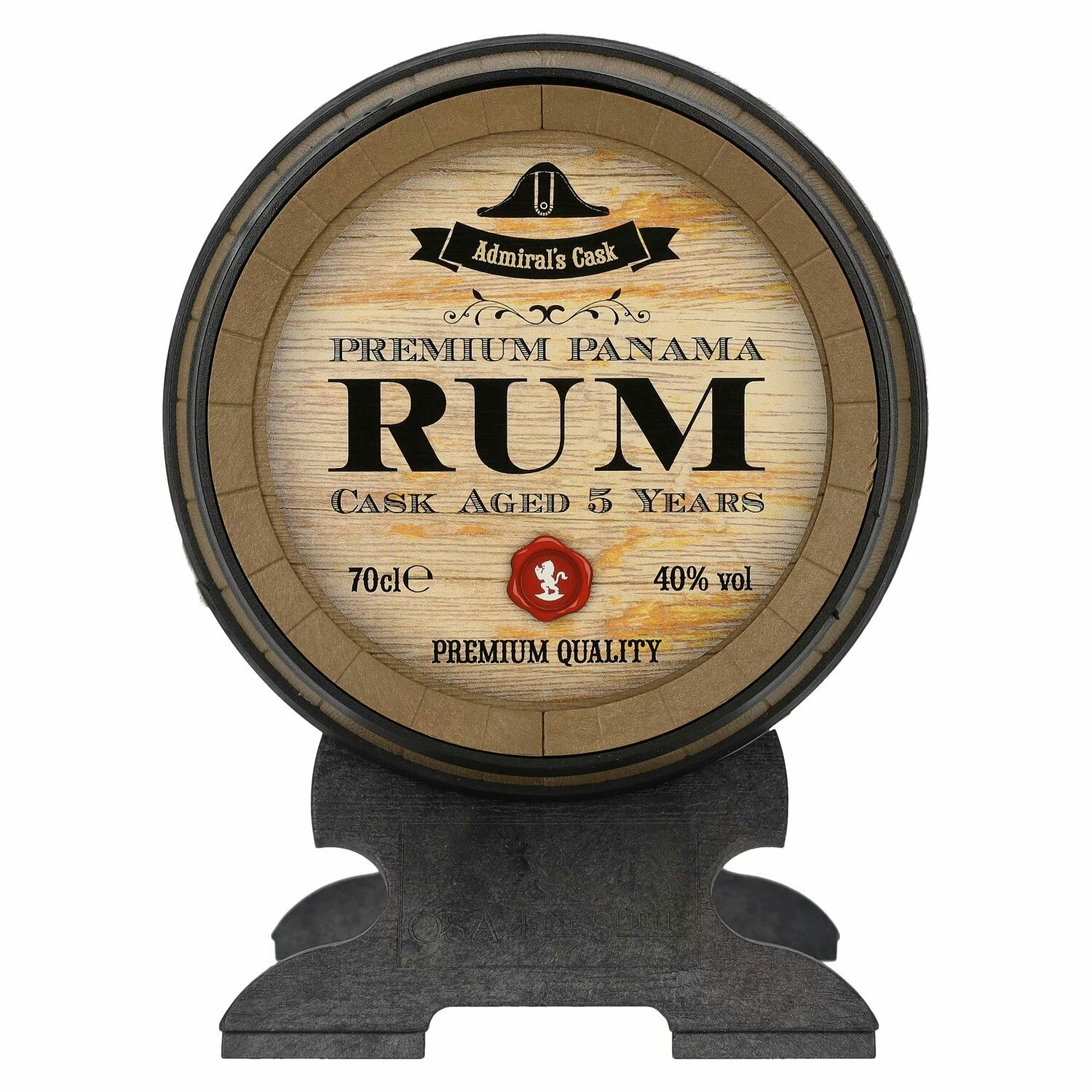 OSA Fine Spirits 5 Years Old Admiral's Cask Premium Panama Rum Barrel 40% Vol. 0,7l in Giftbox