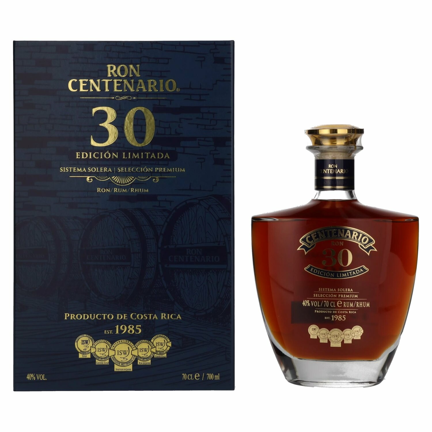 Ron Centenario EDICIÓN LIMITADA 30 Sistema Solera Rum 40% Vol. 0,7l in Giftbox