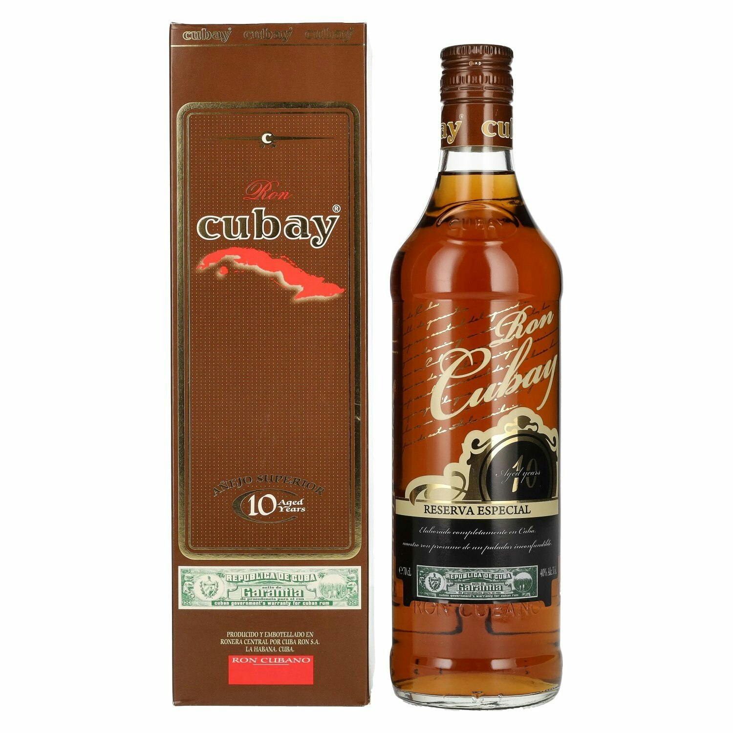 Ron Cubay 10 Years Old RESERVA ESPECIAL 40% Vol. 0,7l in Giftbox