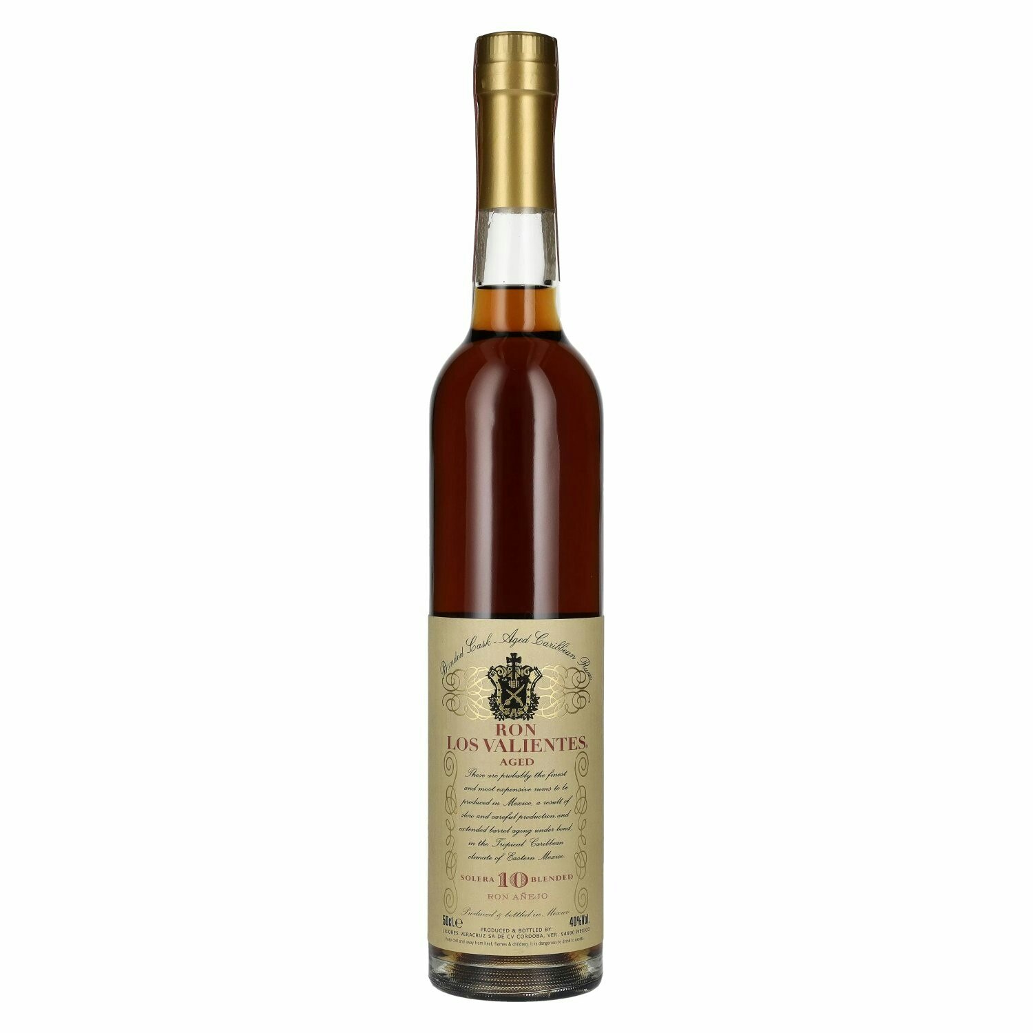 Ron Los Valientes Ron Añejo Solera 10 Blended Cask 40% Vol. 0,5l