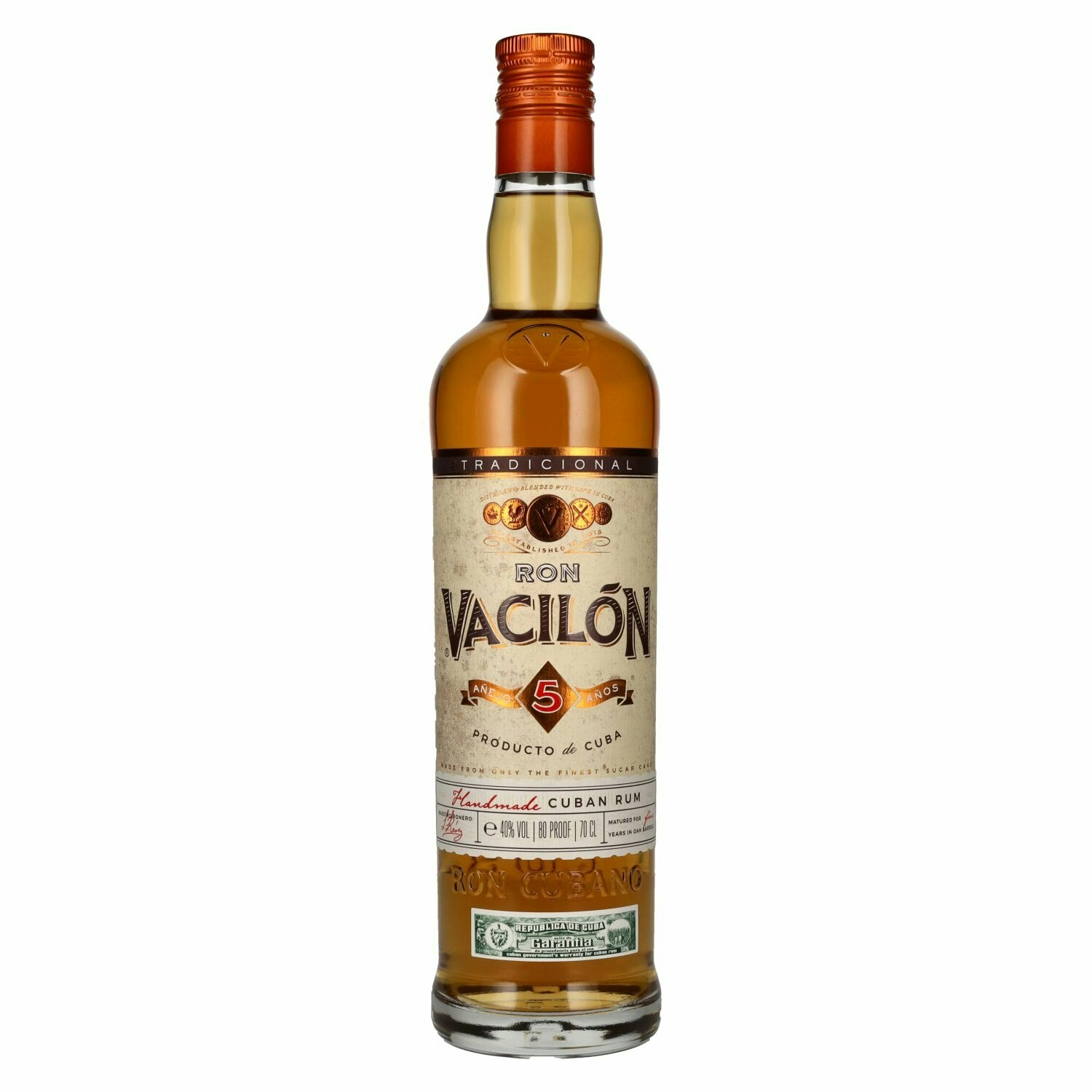 Ron Vacilón TRADICIONAL Añejo 5 Años 40% Vol. 0,7l