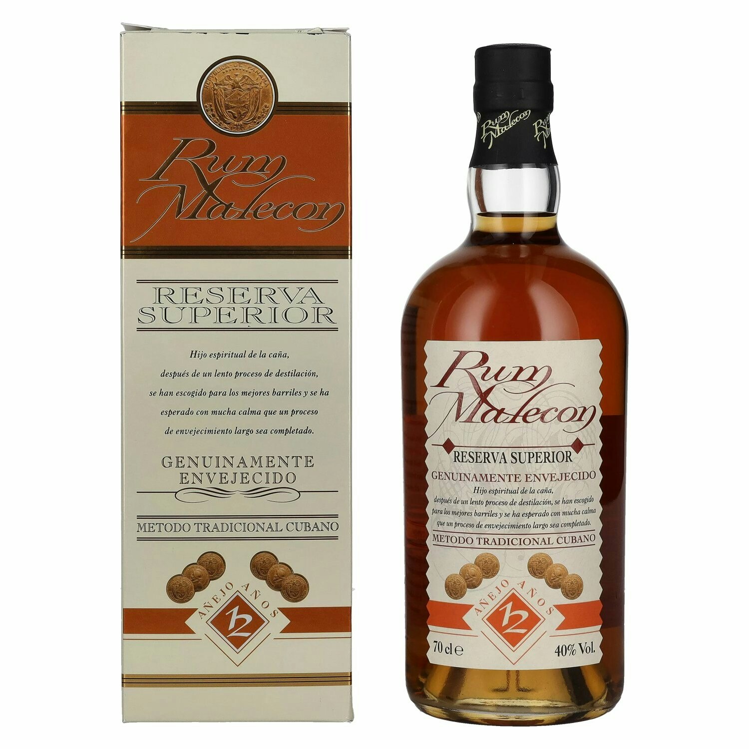 Rum Malecon Añejo 12 Años Reserva Superior 40% Vol. 0,7l in Giftbox