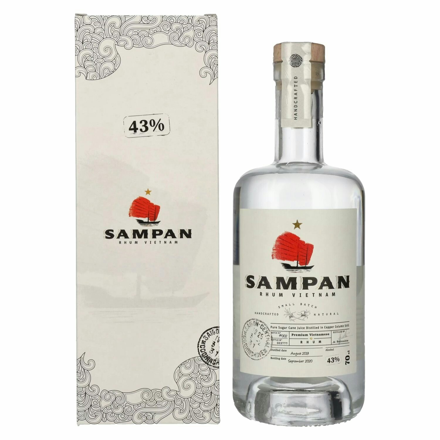 Sampan Rhum Vietnam 43% Vol. 0,7l in Giftbox