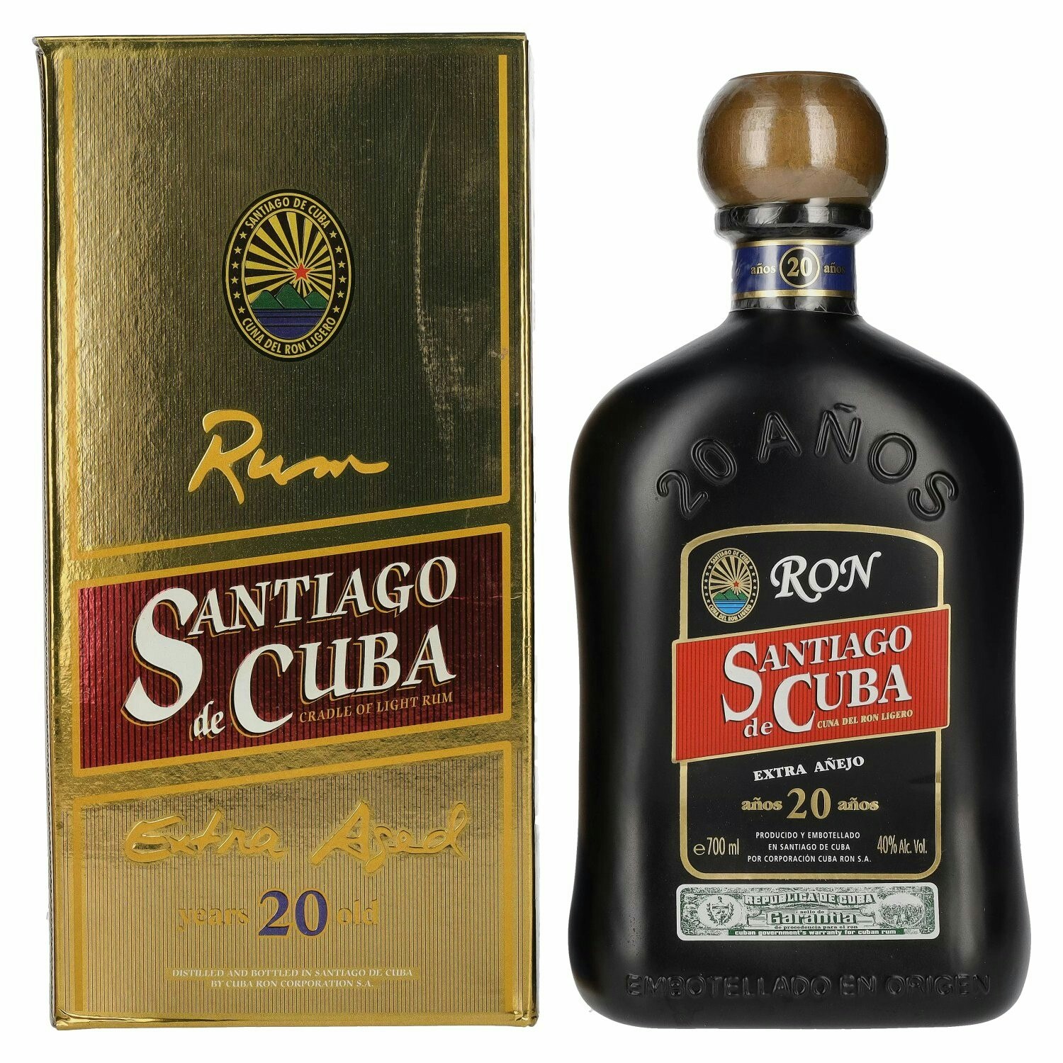 Santiago de Cuba Extra Añejo 20 Años 40% Vol. 0,7l in Giftbox