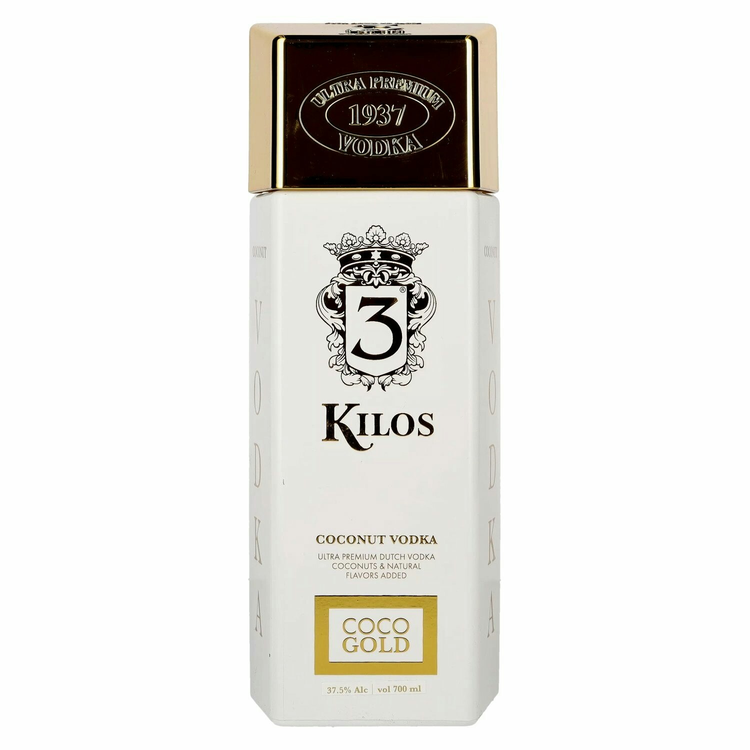 3 Kilos COCO GOLD Coconut Vodka 37,5% Vol. 0,7l