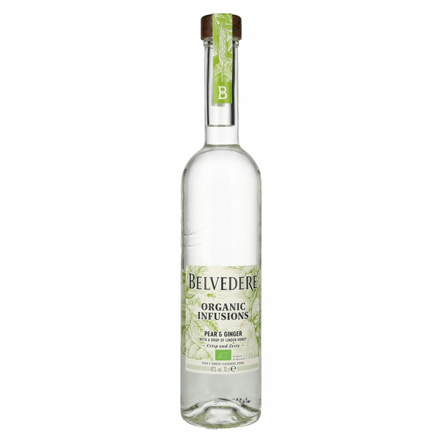 Belvedere Organic Infusions Pear & Ginger Flavored Vodka 40% Vol. 0,7l