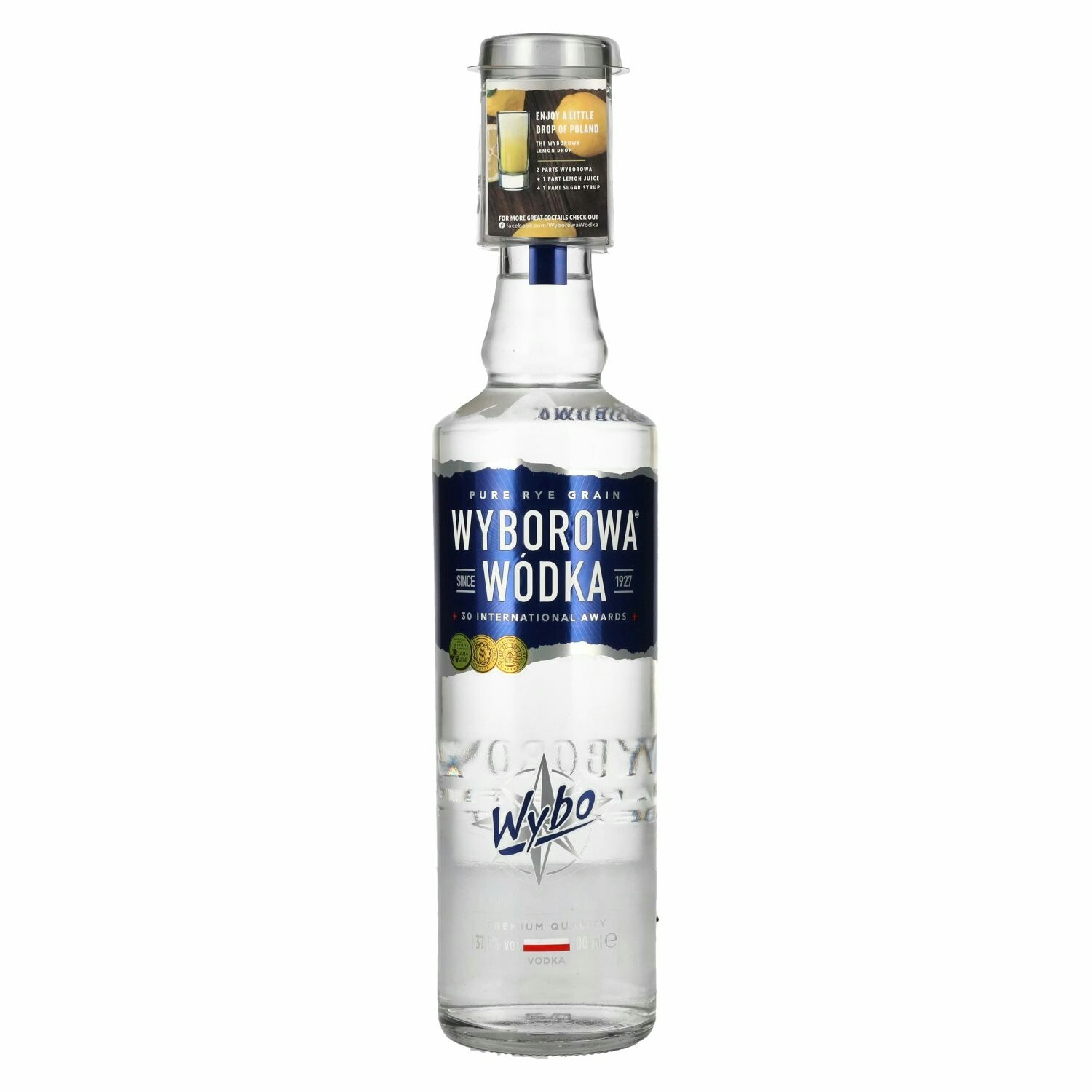 Wyborowa Wódka 37,5% Vol. 0,7l with Shotglas