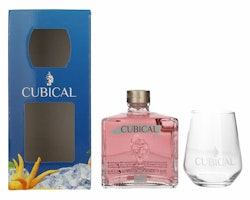 Cubical KISS Special Distilled Gin 37,5% Vol. 0,7l in Giftbox with glass