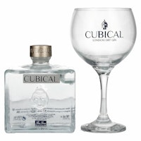 Cubical Premium London Dry Gin 40% Vol. 0,7l with Stielglas