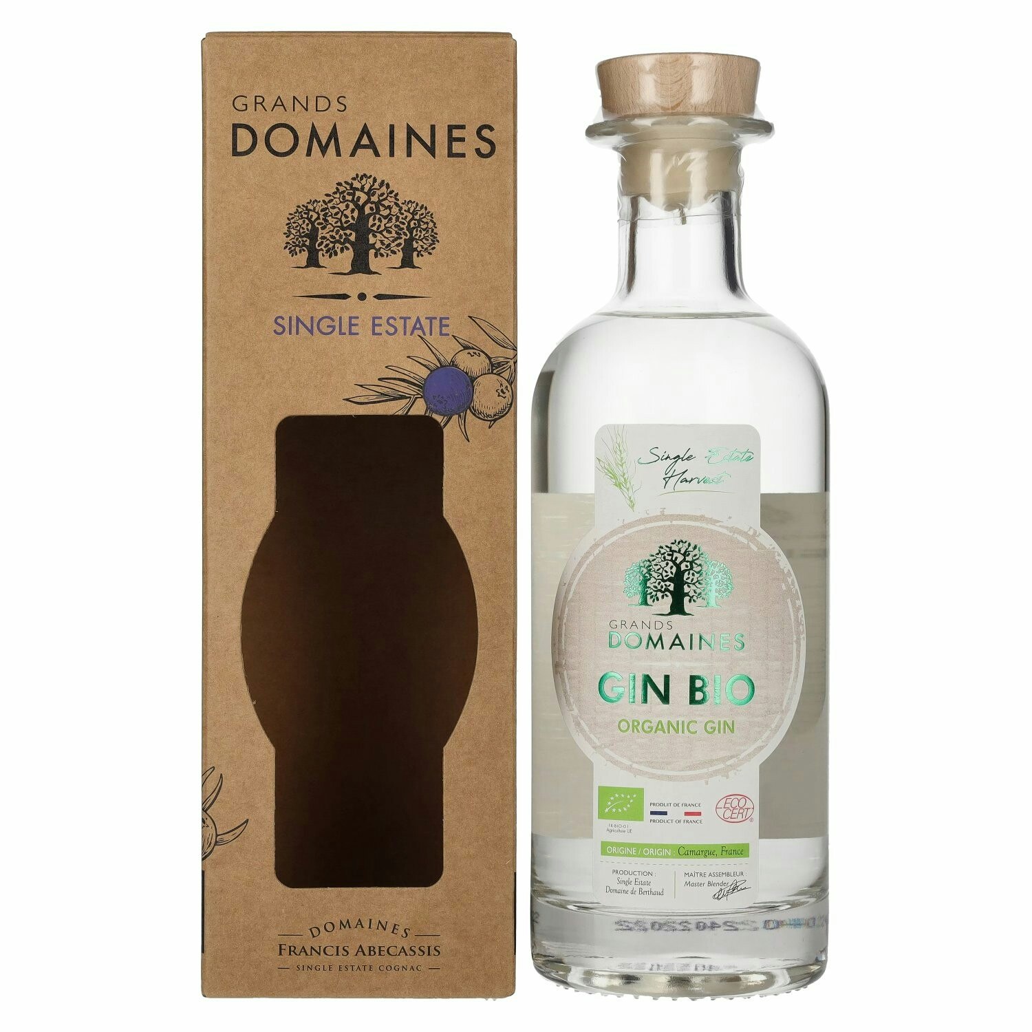 Grands Domaines Organic Bio French Gin 40% Vol. 0,7l in Giftbox