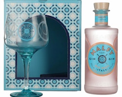 Malfy Gin ROSA Sicilian Pink Grapefruit 41% Vol. 0,7l in Giftbox with glass