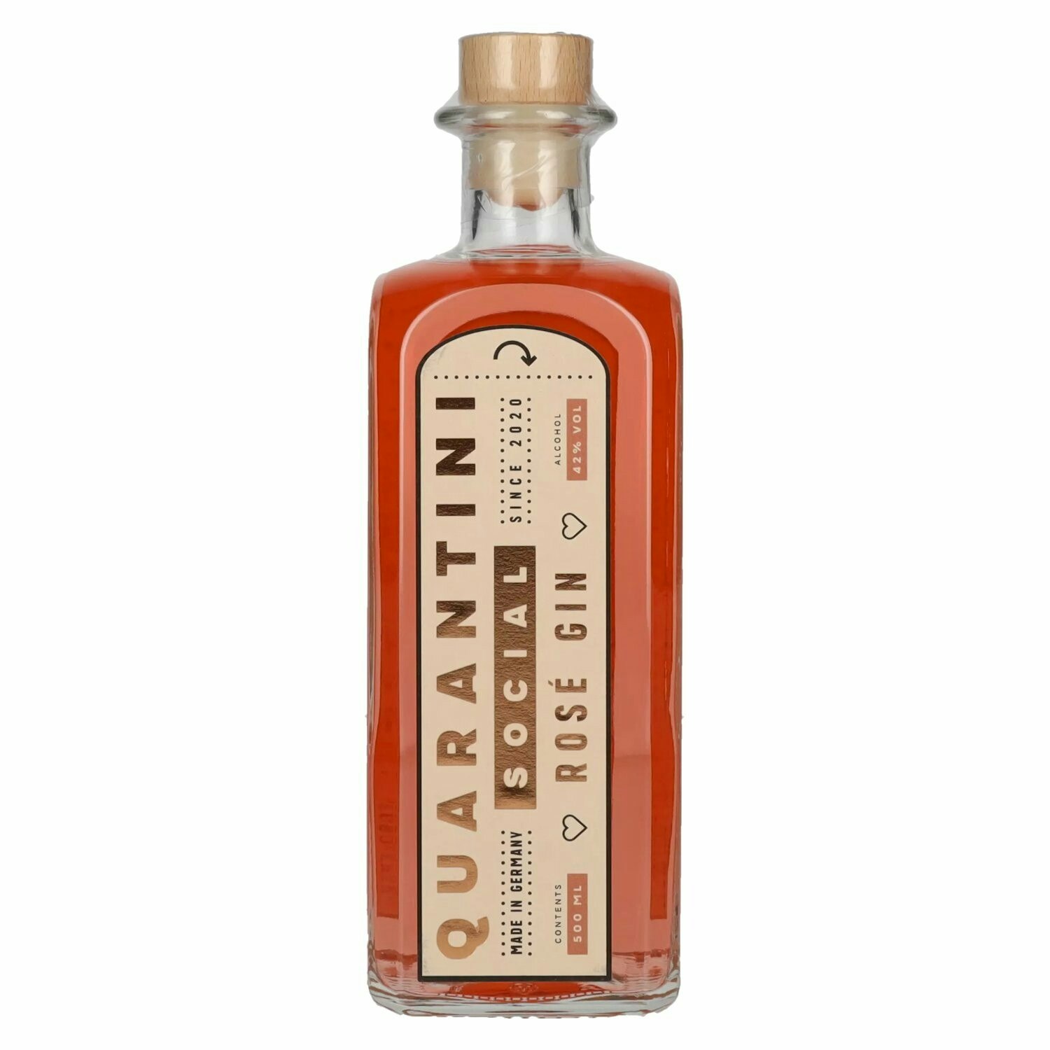 Quarantini Social Rosé Gin 42% Vol. 0,5l