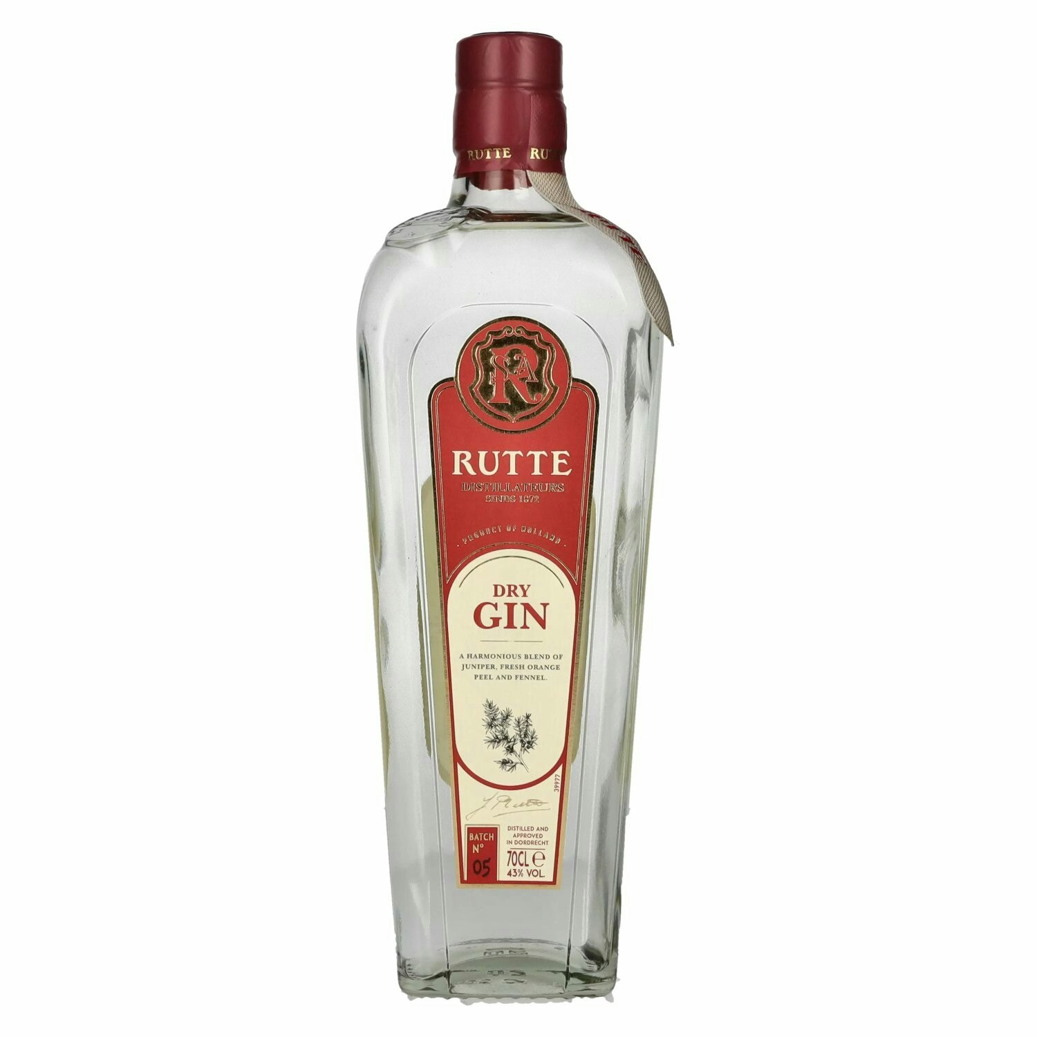 Rutte Dry Gin Batch N° 05 43% Vol. 0,7l