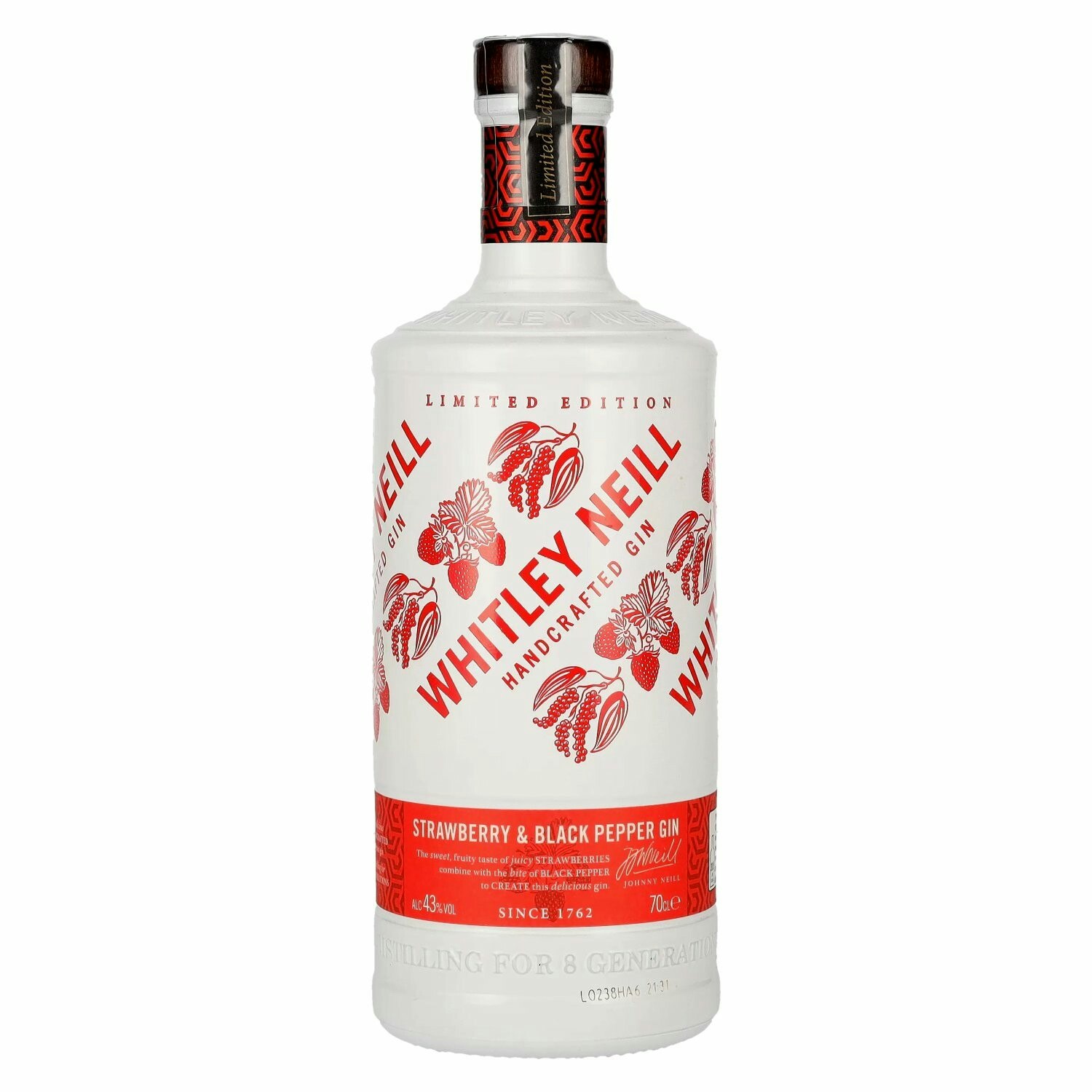 Whitley Neill STRAWBERRY & BLACK PEPPER GIN Limited Edition 43% Vol. 0,7l