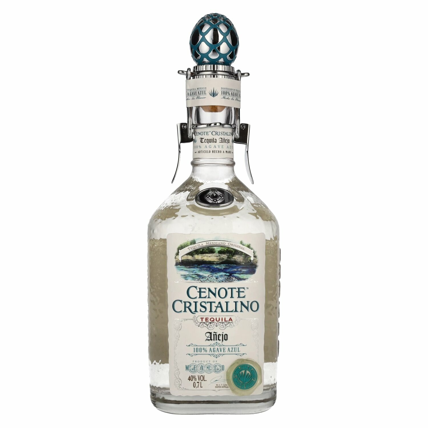 Cenote CRISTALINO Tequila Añejo 100% Agave Azul 40% Vol. 0,7l