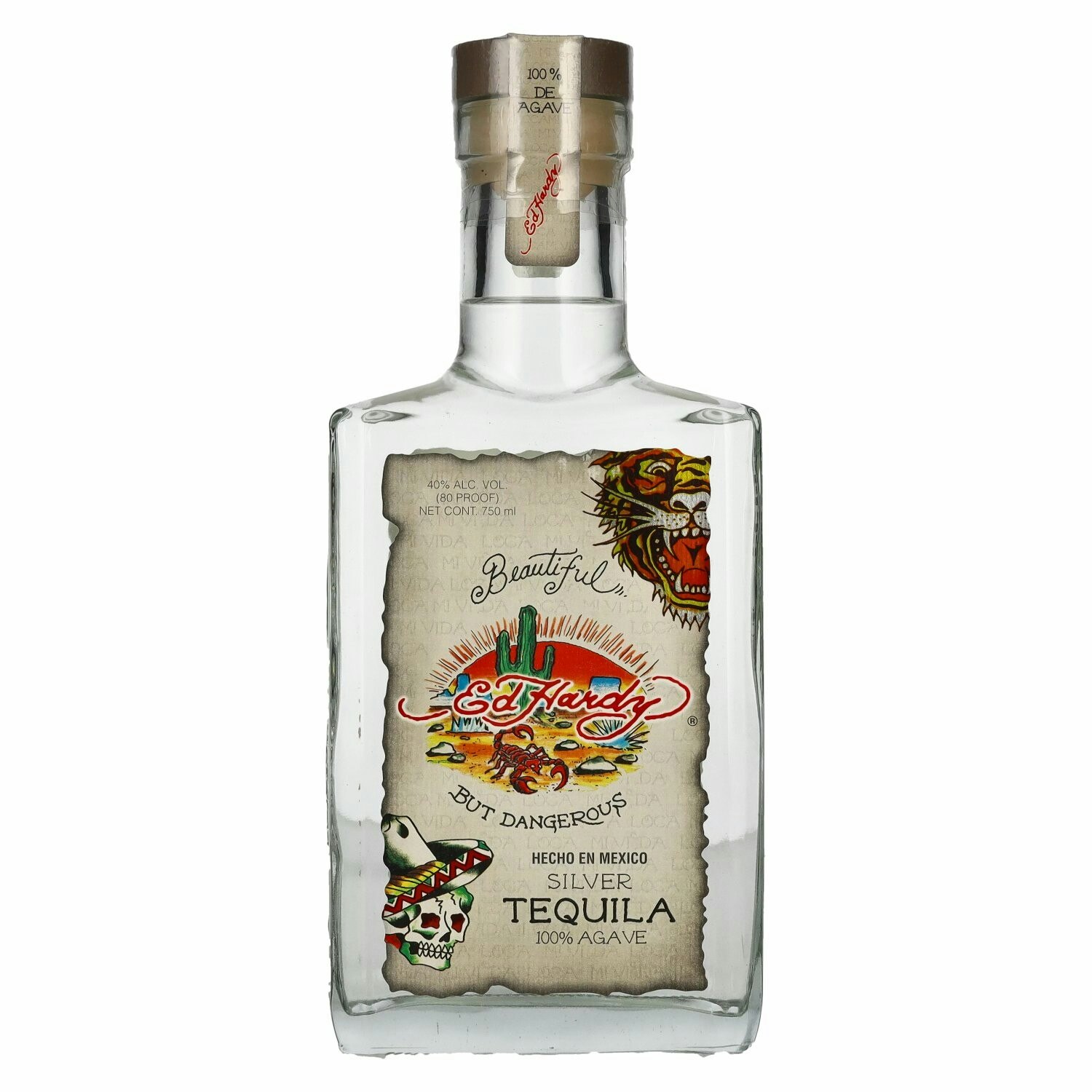 Ed Hardy Tequila Silver 100% Agave 40% Vol. 0,75l