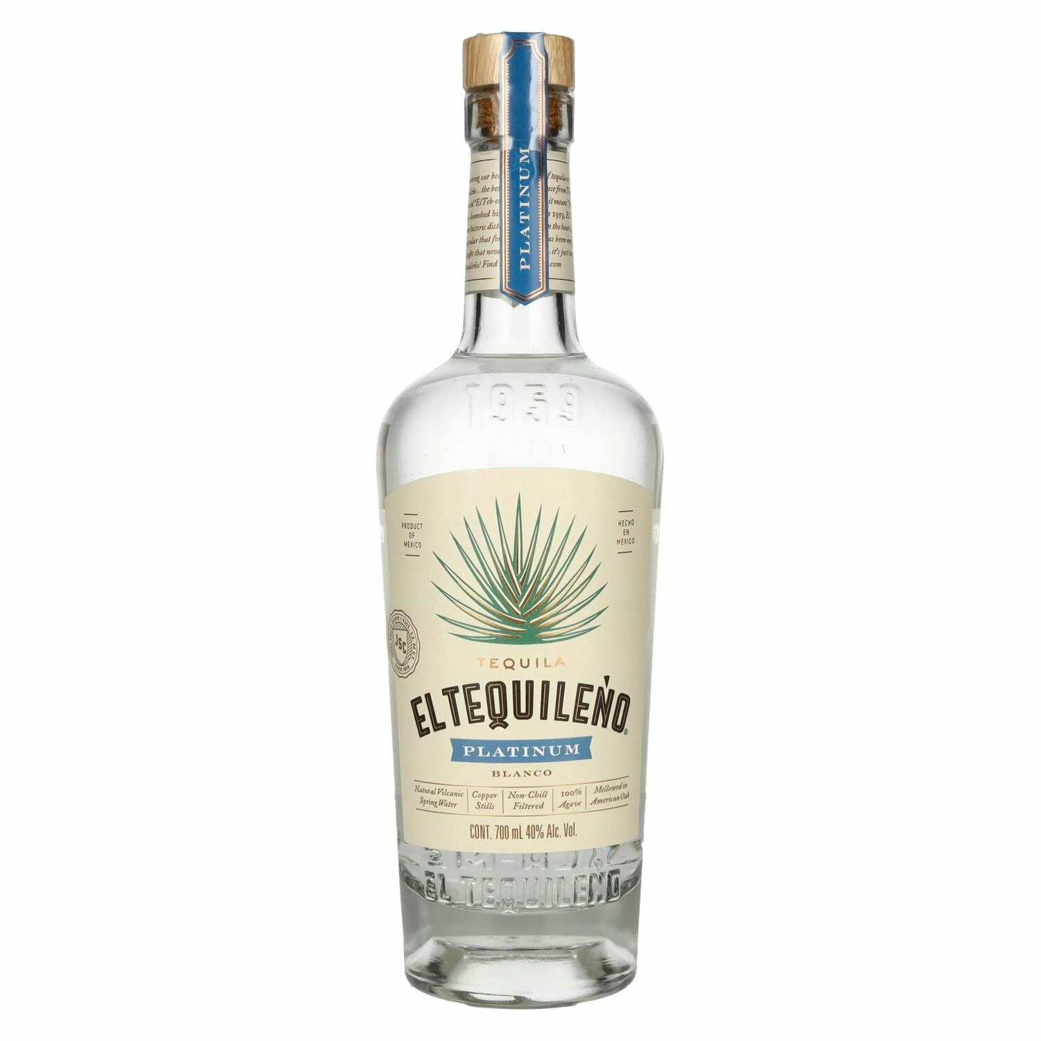 El Tequileño Platinum Blanco 100% Agave 40% Vol. 0,7l