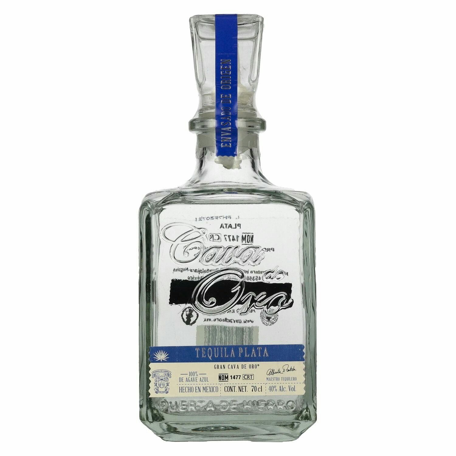 Gran Cava de Oro Tequila PLATA 100% de Agave Azul 40% Vol. 0,7l