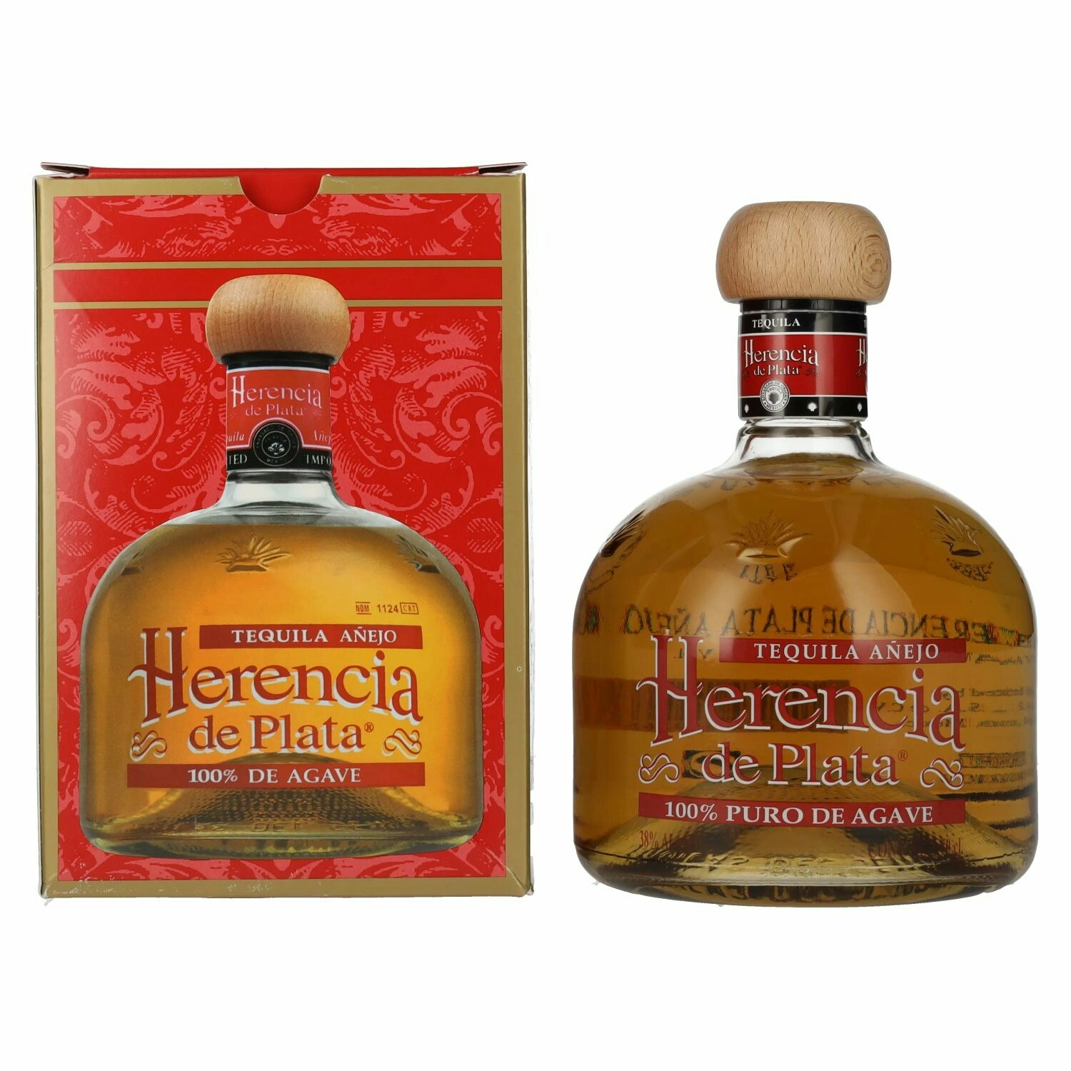Herencia de Plata AÑEJO Tequila 100% Puro de Agave 38% Vol. 0,7l in Giftbox