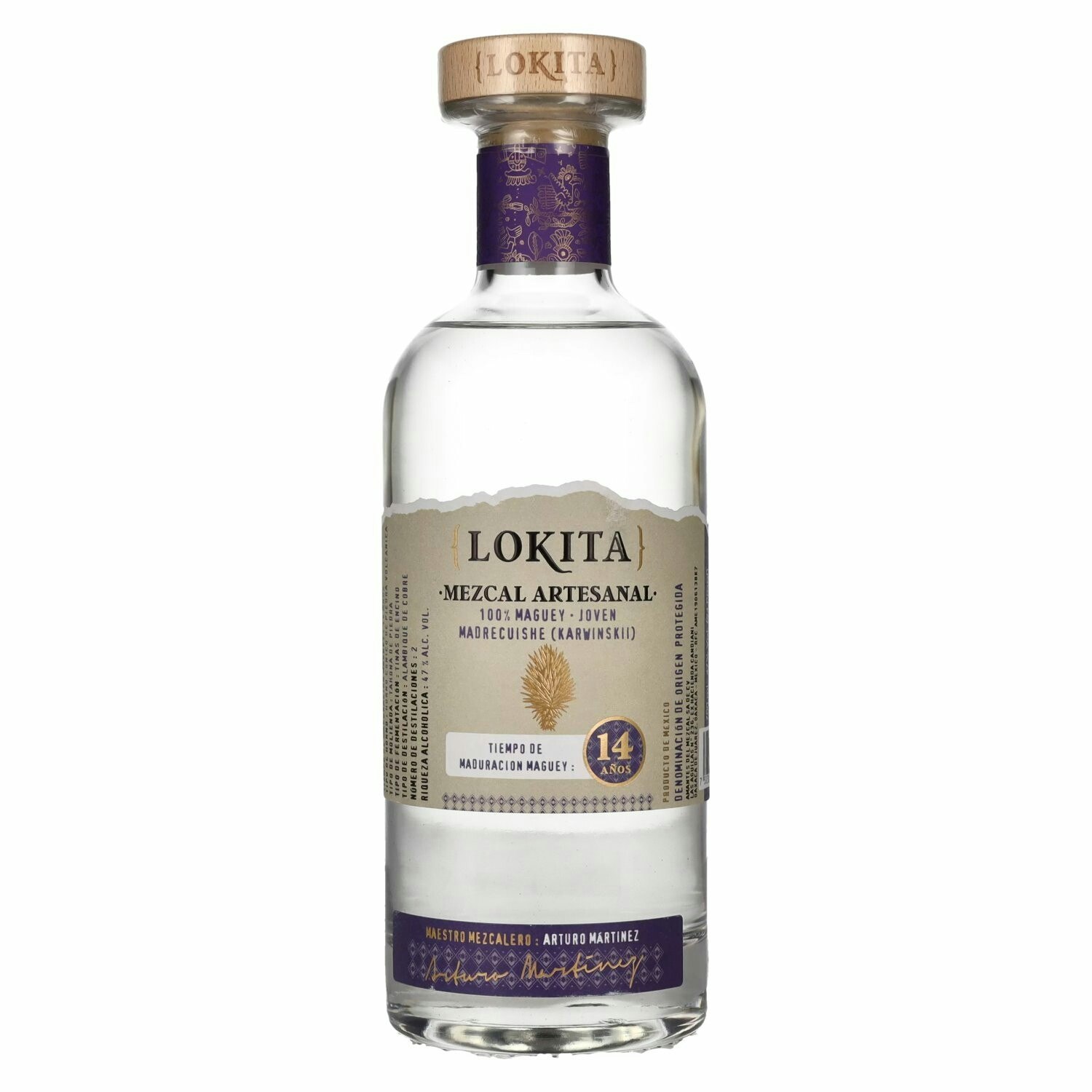 Lokita 14 Años 100% Maguey Mezcal Artesanal 47% Vol. 0,7l