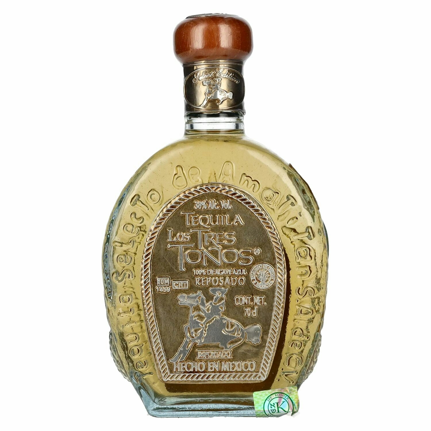 Los Tres Tonos REPOSADO Tequila 38% Vol. 0,7l