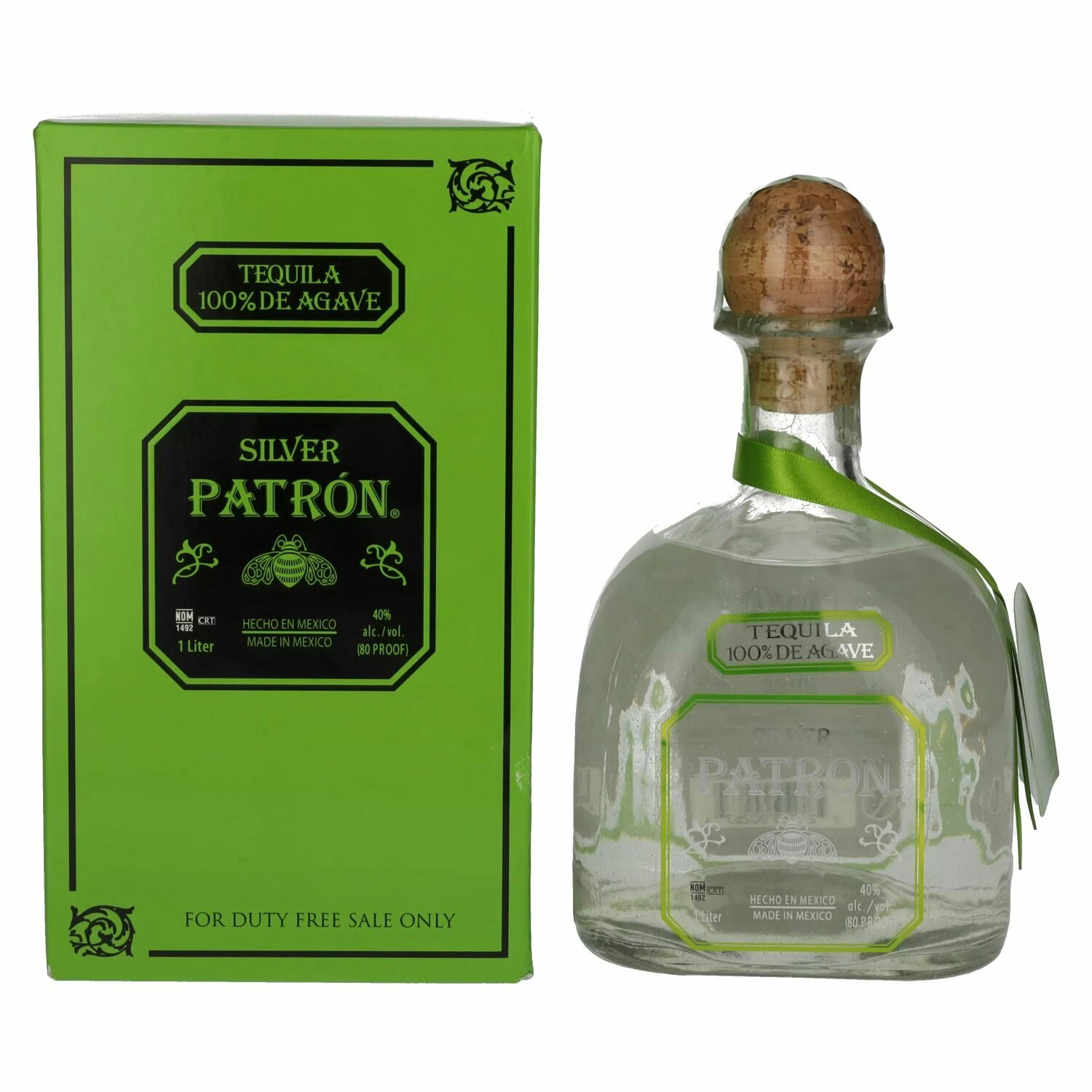 Patrón Tequila Silver 40% Vol. 1l in Giftbox