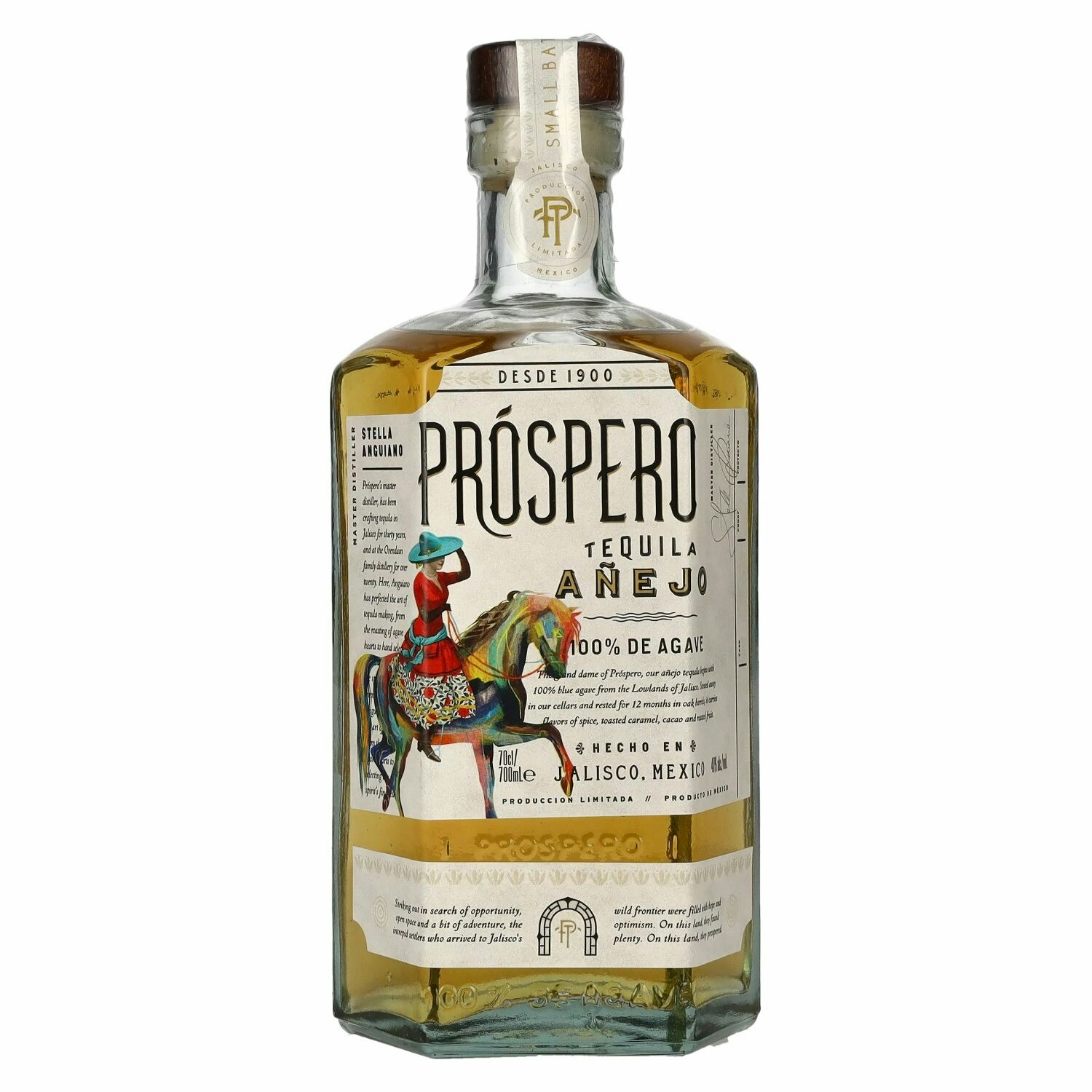 Próspero Tequila Añejo 100% De Agave by Rita Ora 40% Vol. 0,7l