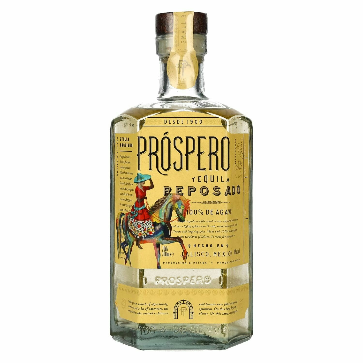 Próspero Tequila Reposado 100% De Agave by Rita Ora 40% Vol. 0,7l