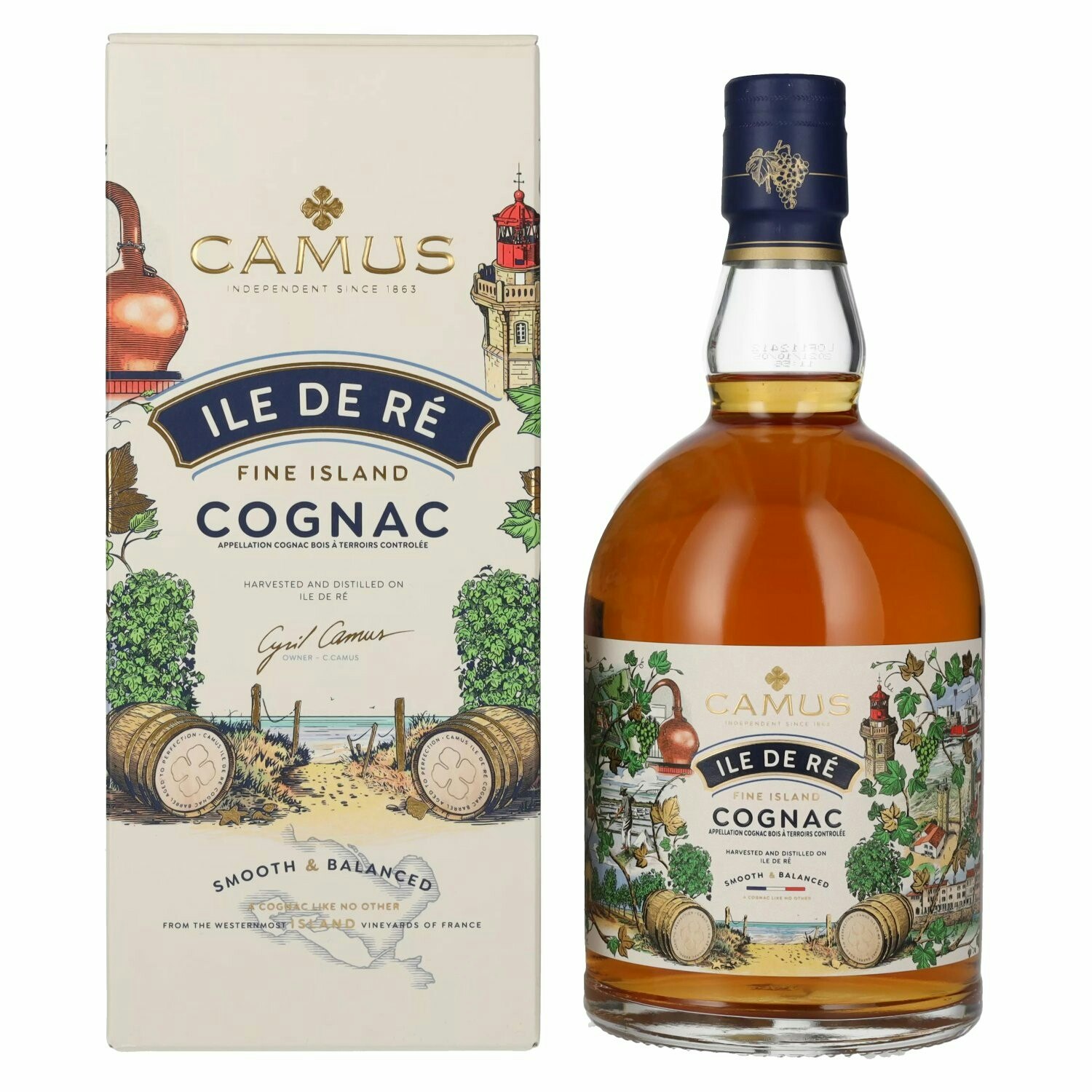 Camus ÎLE DE RÉ Fine Island Cognac 40% Vol. 0,7l in Giftbox