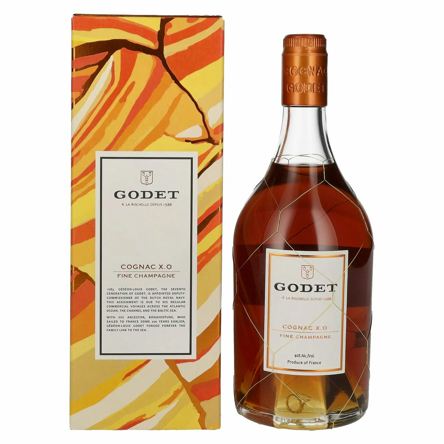 Godet Cognac X.O Fine Champagne 40% Vol. 0,7l in Giftbox