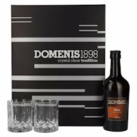 Domenis 1898 DOMBAY Choco crema di cioccolato 17% Vol. 0,5l in Giftbox with 2 glasses