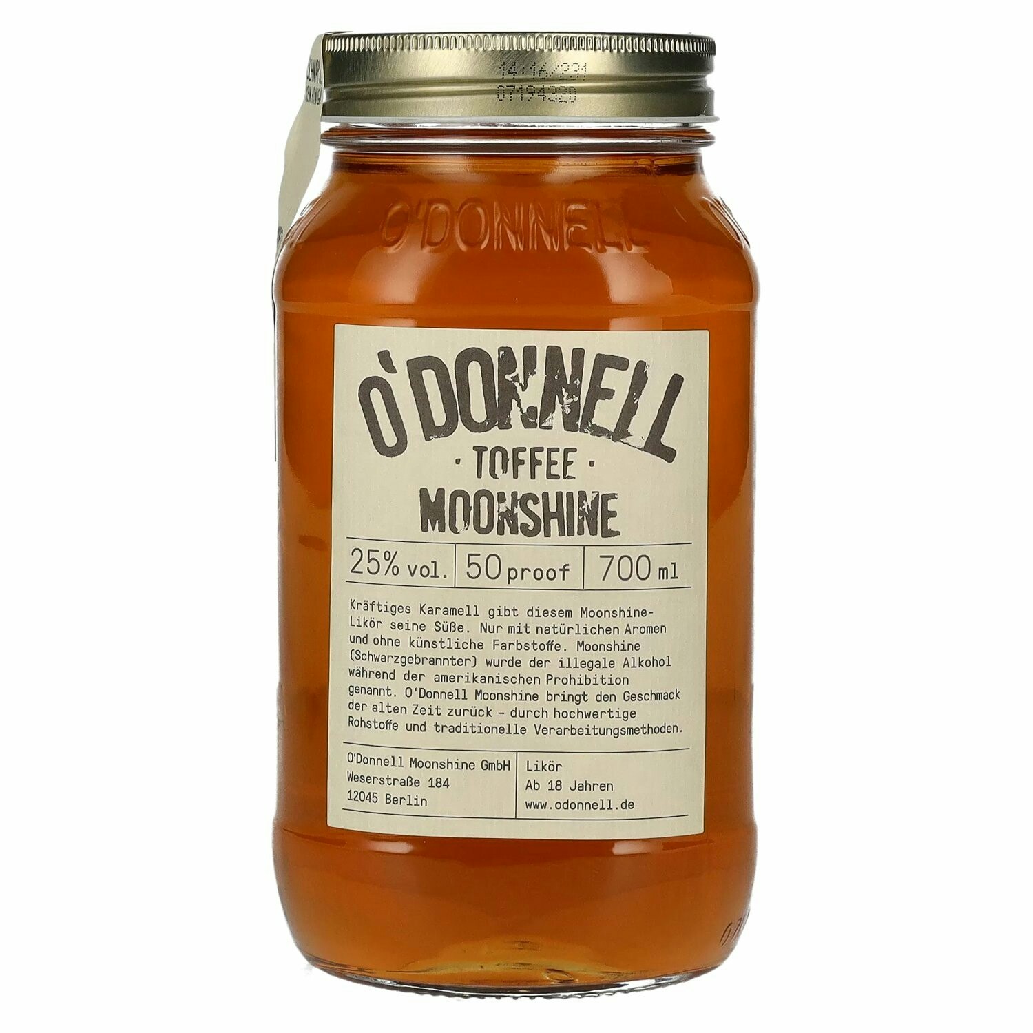 O'Donnell Moonshine TOFFEE Likör 25% Vol. 0,7l