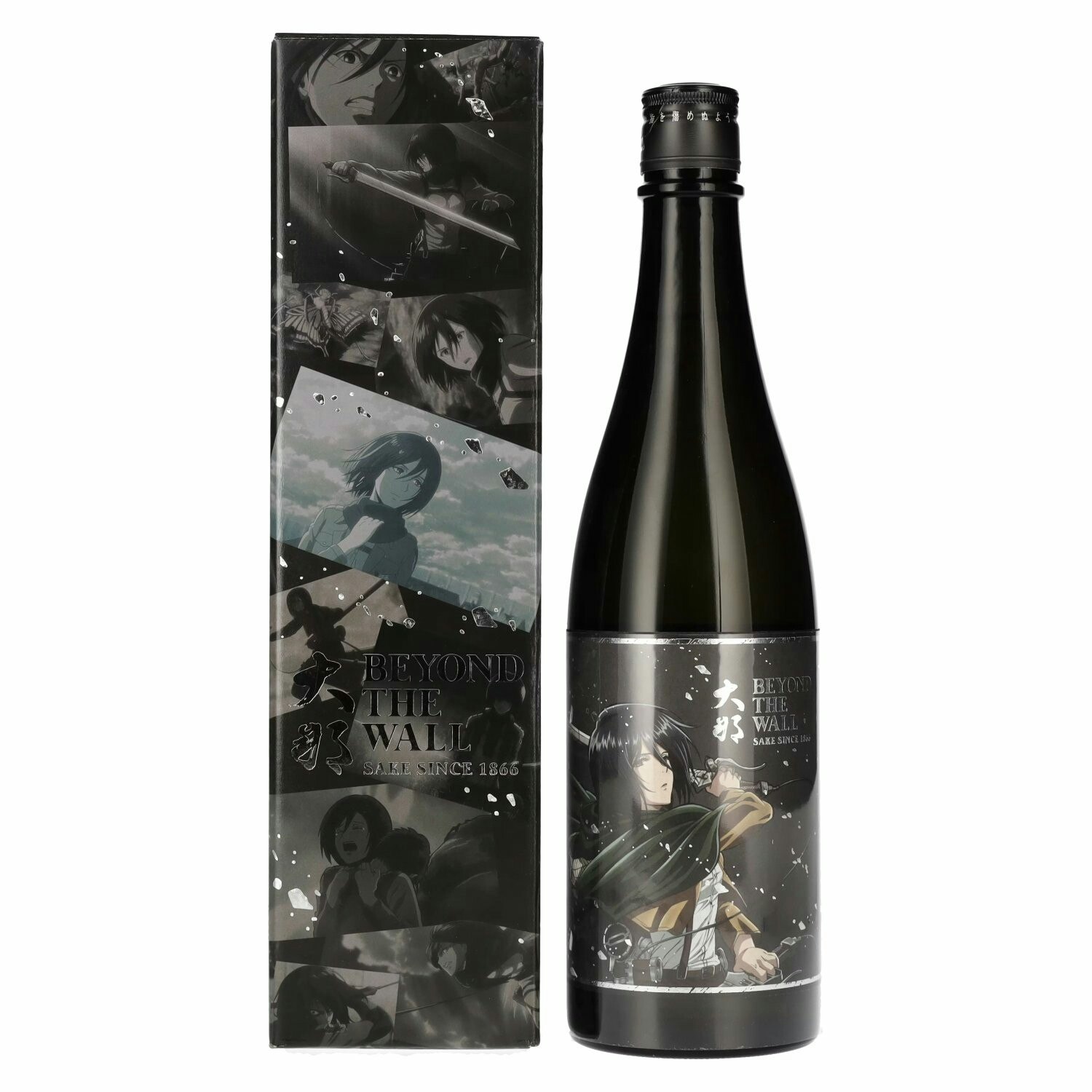 Attack on Titan x Beyond the Wall MIKASA Model Japanese Sake 15% Vol. 0,72l in Giftbox