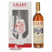Lillet Rosé 17% Vol. 0,75l in Giftbox with glass