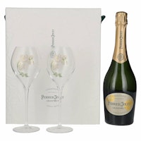 Perrier-Jouët Champagne Grand Brut 12,5% Vol. 0,75l in Giftbox with 2 glasses