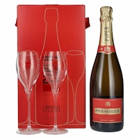 Piper-Heidsieck Champagne CUVÉE BRUT 12% Vol. 0,75l in Giftbox with 2 glasses