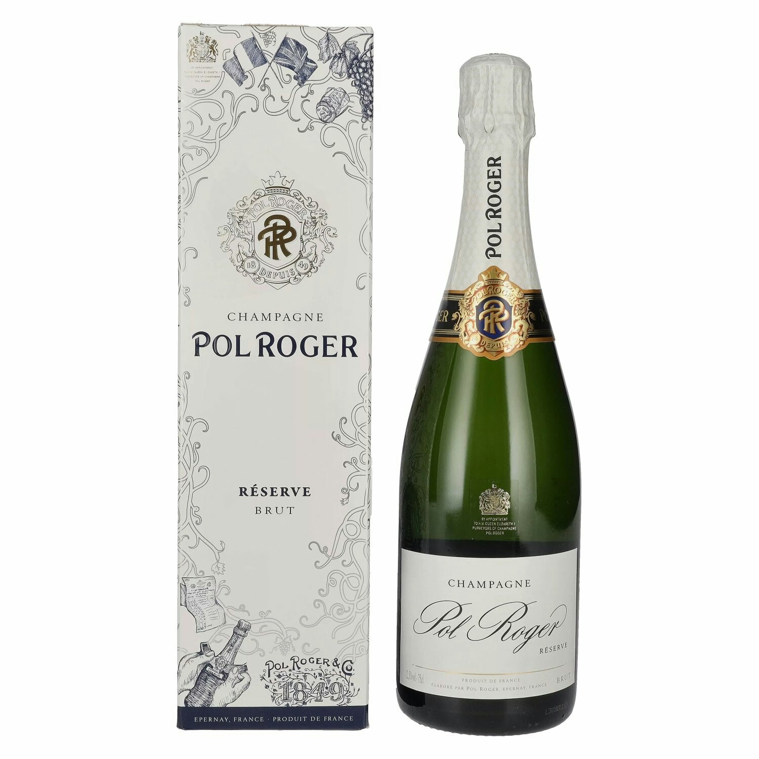 Pol Roger Champagne Réserve Brut 12,5% Vol. 0,75l in Giftbox