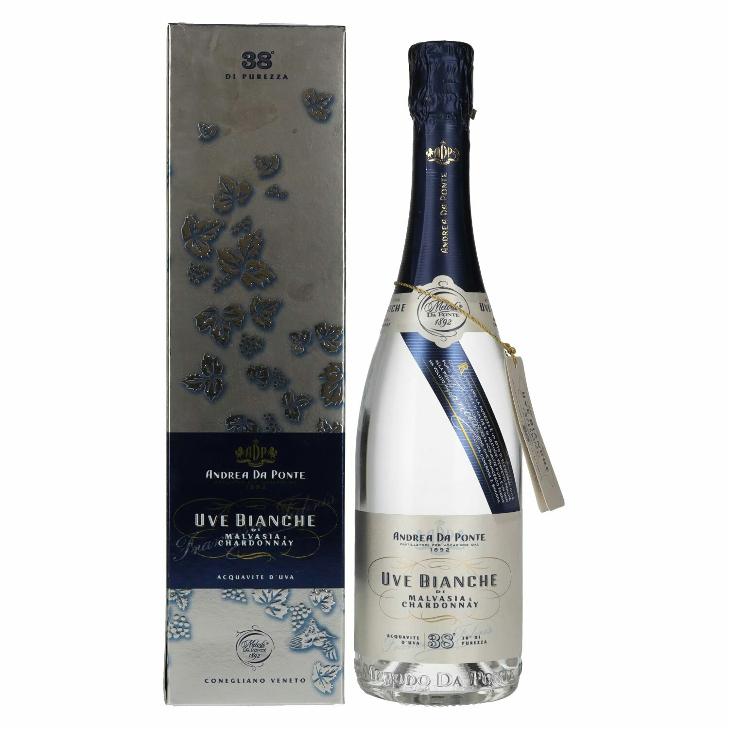 Andrea Da Ponte Uve Bianche di Malvasia e Chardonnay 38% Vol. 0,7l in Giftbox