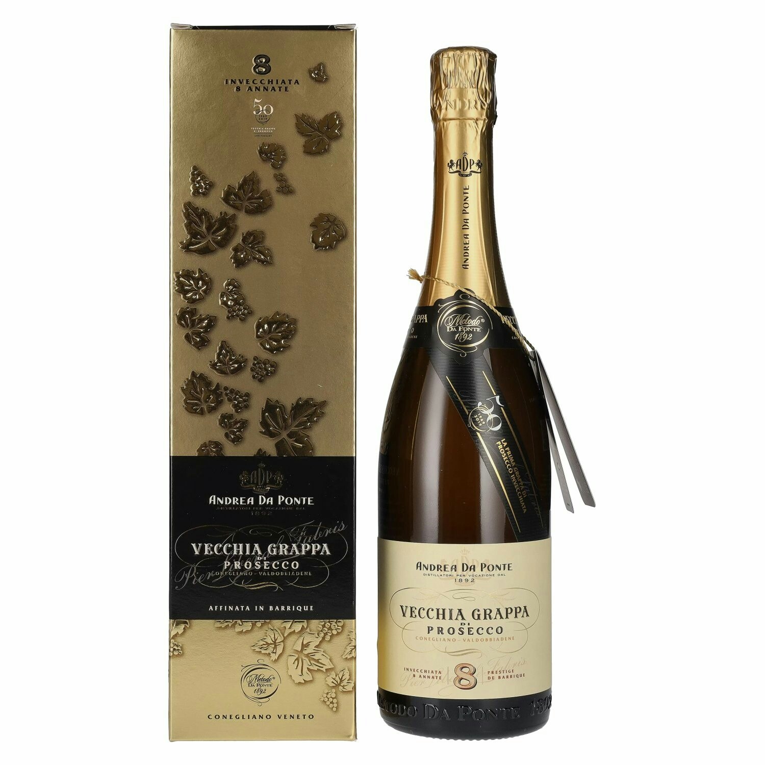 Andrea Da Ponte Vecchia Grappa di Prosecco 8 Annate 42% Vol. 0,7l in Giftbox