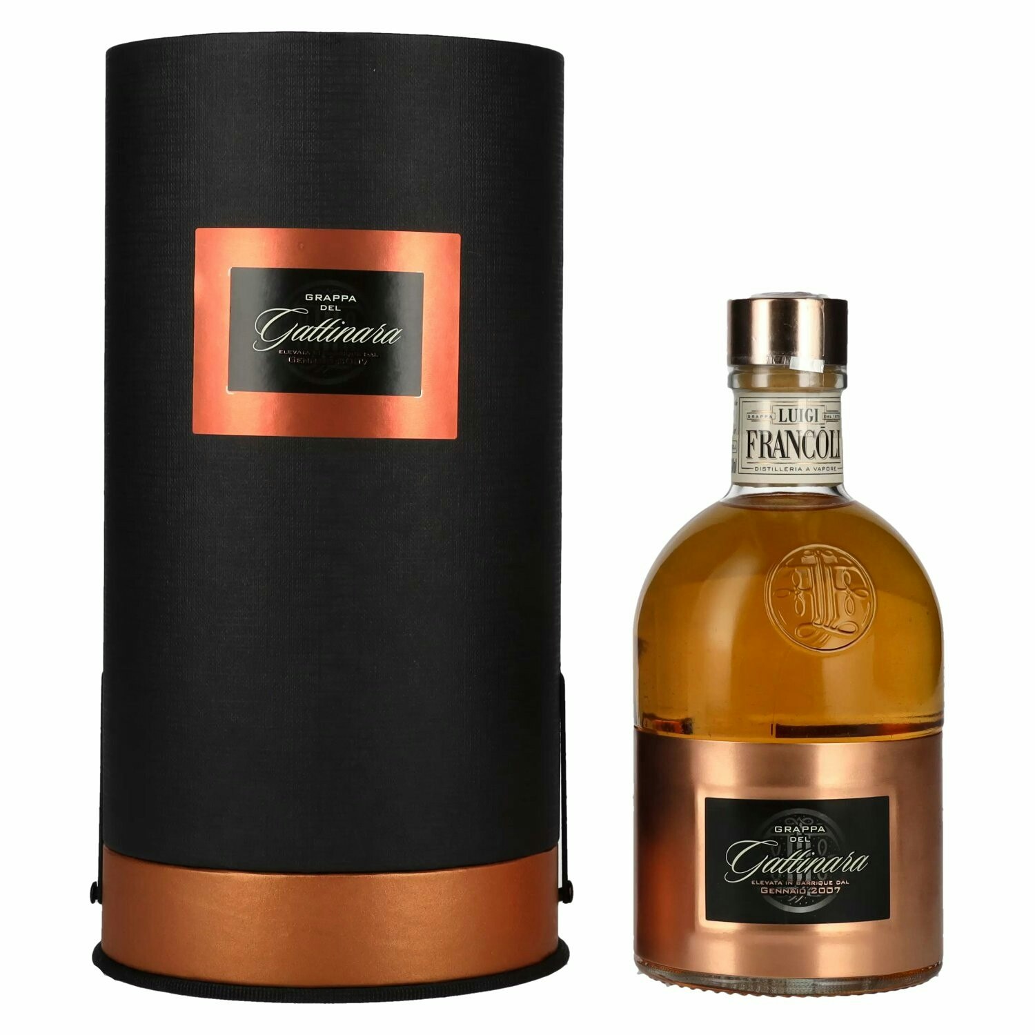 Luigi Francoli Grappa Gattinara Elvata in Barriques 44% Vol. 0,5l in Giftbox