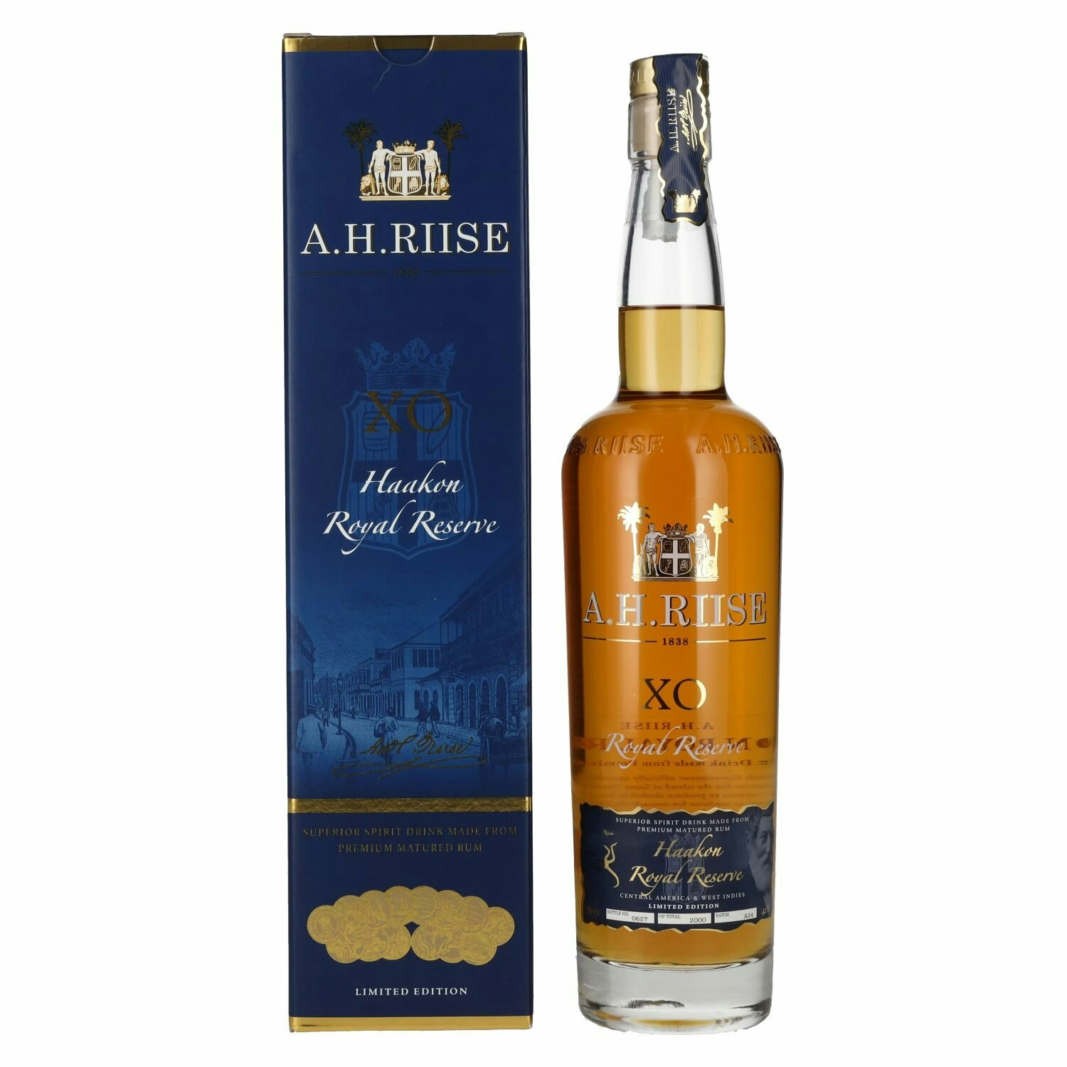 A.H. Riise X.O. HAAKON ROYAL RESERVE Superior Spirit Drink 42% Vol. 0,7l in Giftbox