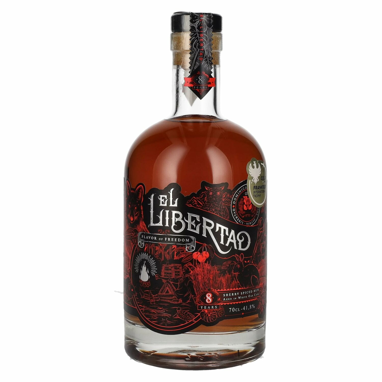 El Libertad 8 Years Old FLAVOR OF FREEDOM Sherry Spiced Rum Chapter II 41,8% Vol. 0,7l
