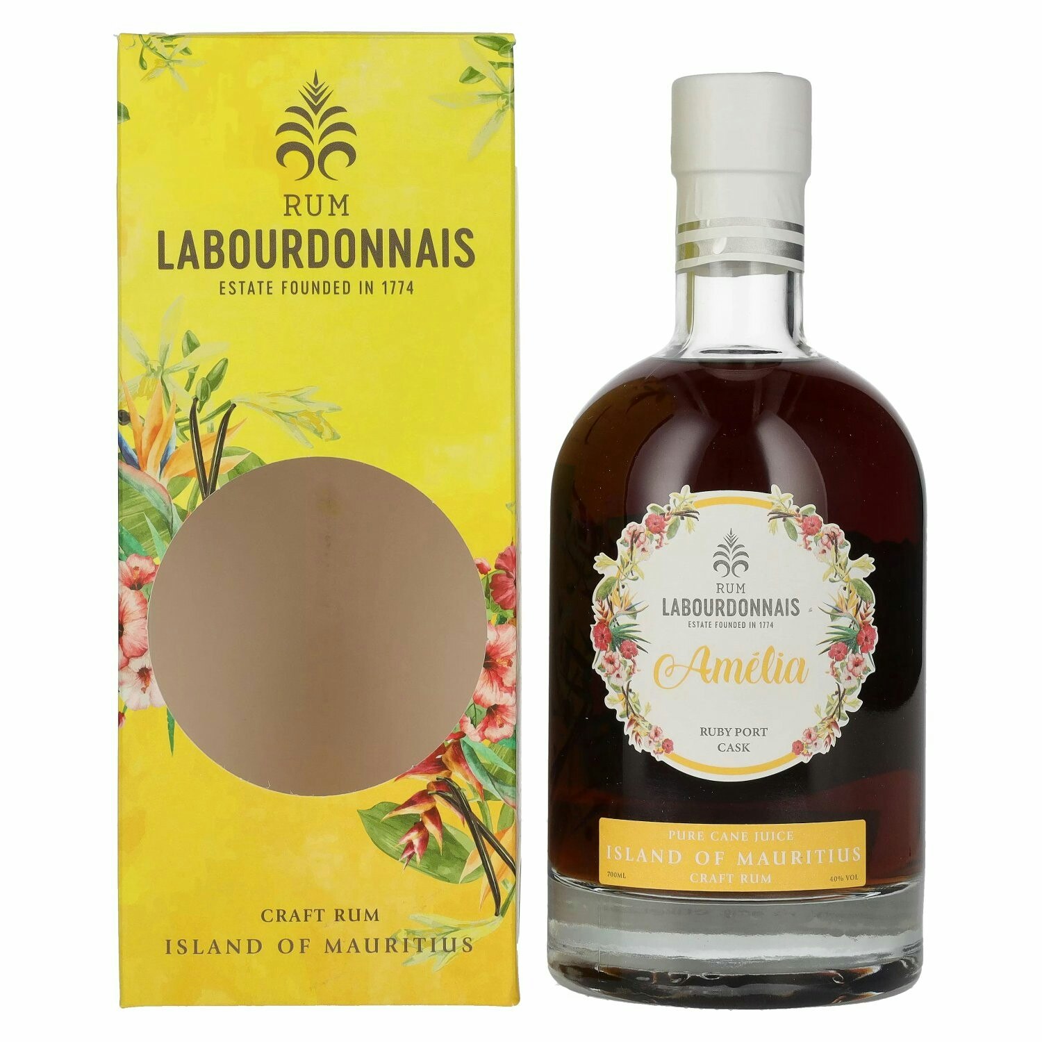 Labourdonnais Amélia Ruby Port Cask 40% Vol. 0,7l in Giftbox