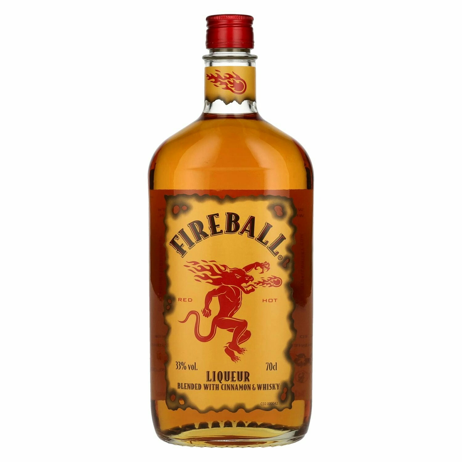 Fireball RED HOT Liqueur with Cinnamon & Whisky 33% Vol. 0,7l