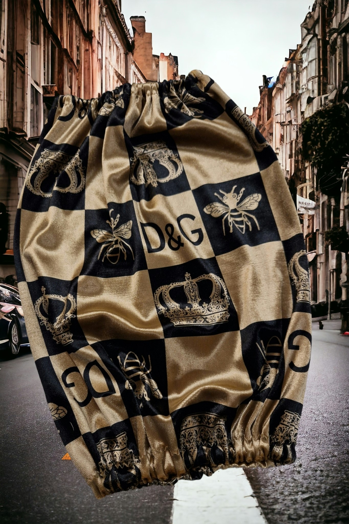 Superlekker luxus ørehette sort/beige S