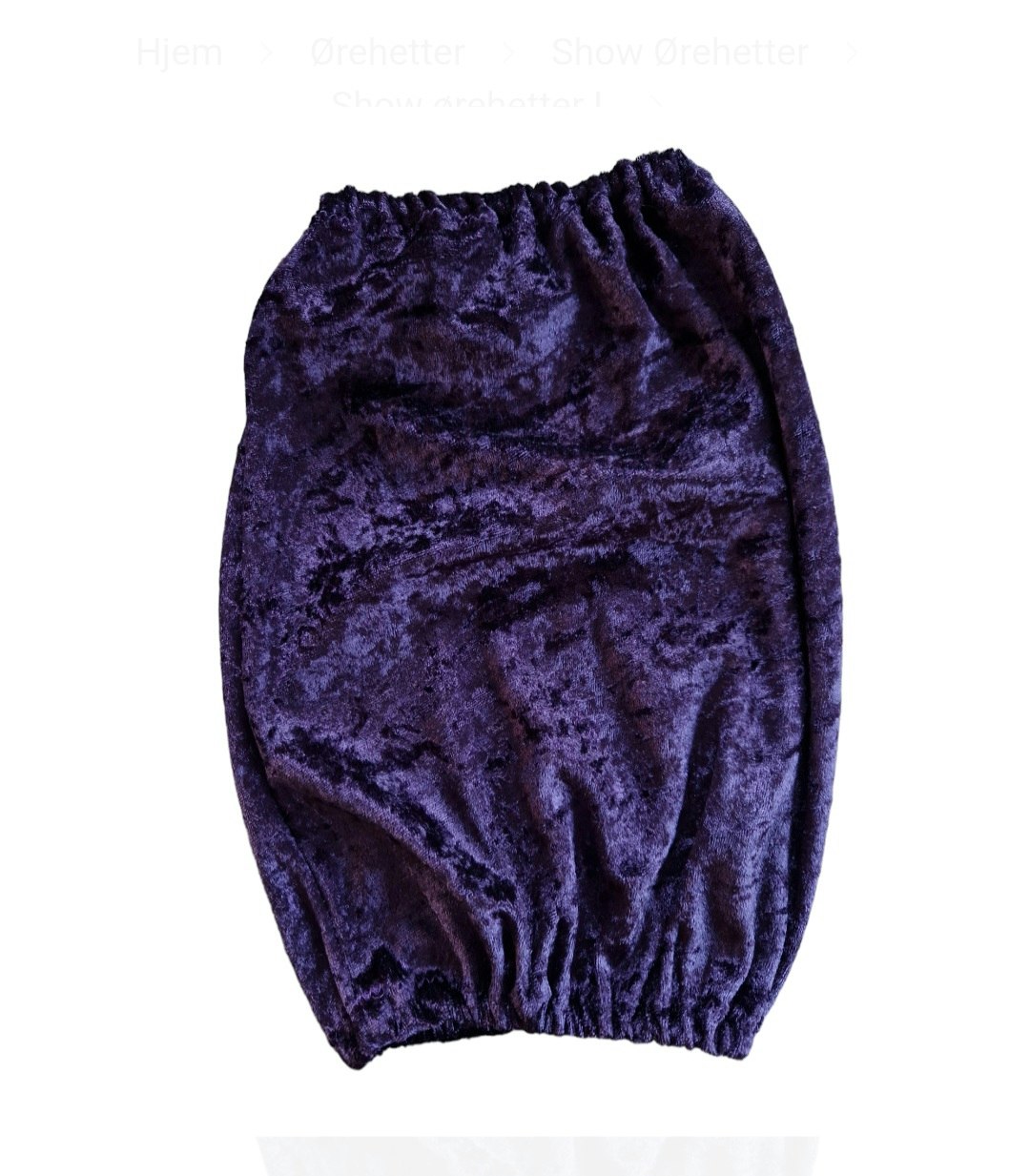 Show ørehette velour mørk lilla XS