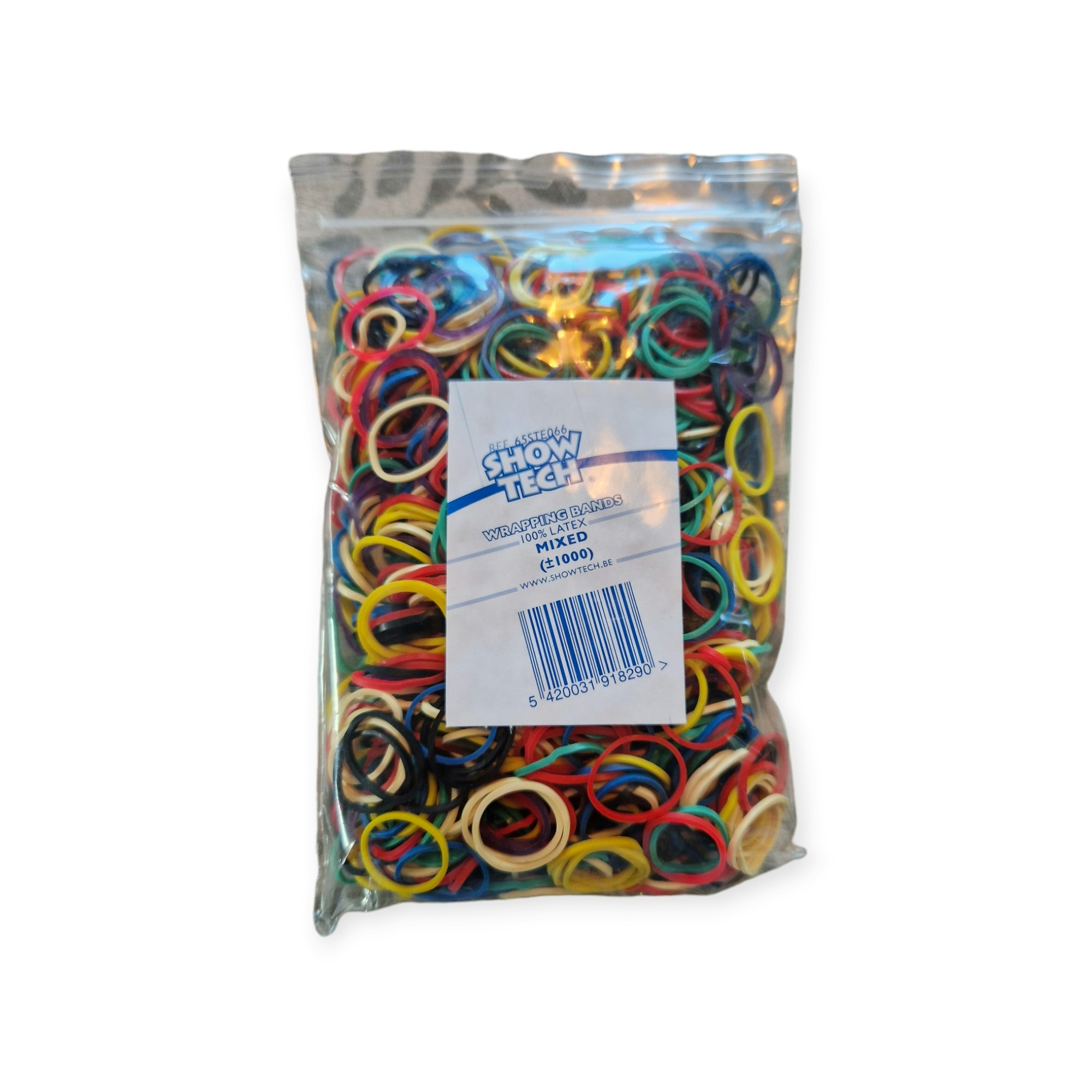 Show Tech Latex strikker 15mm multicolour ca 1000stk