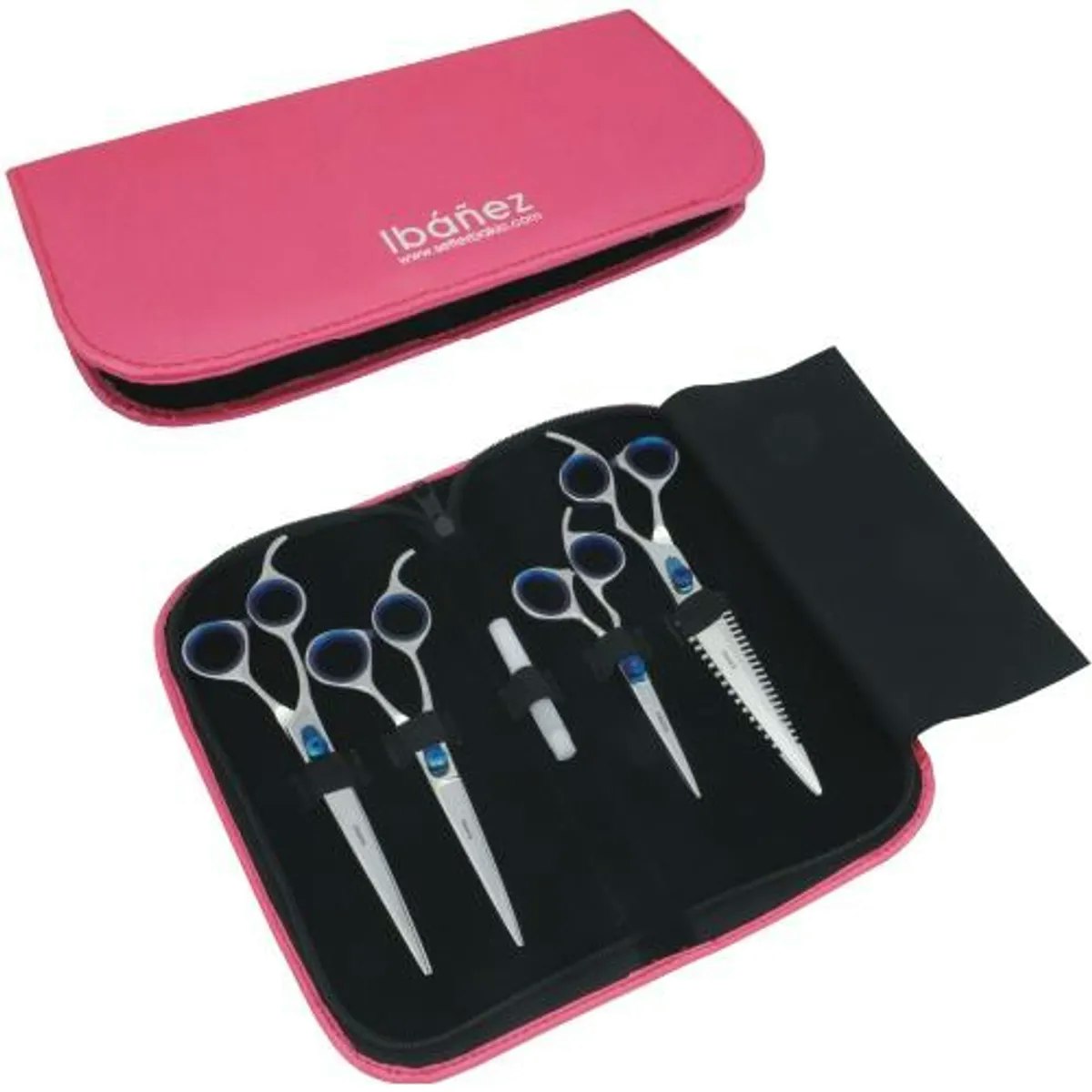 Ibanez Skinn Etui for 4 sakser, rosa
