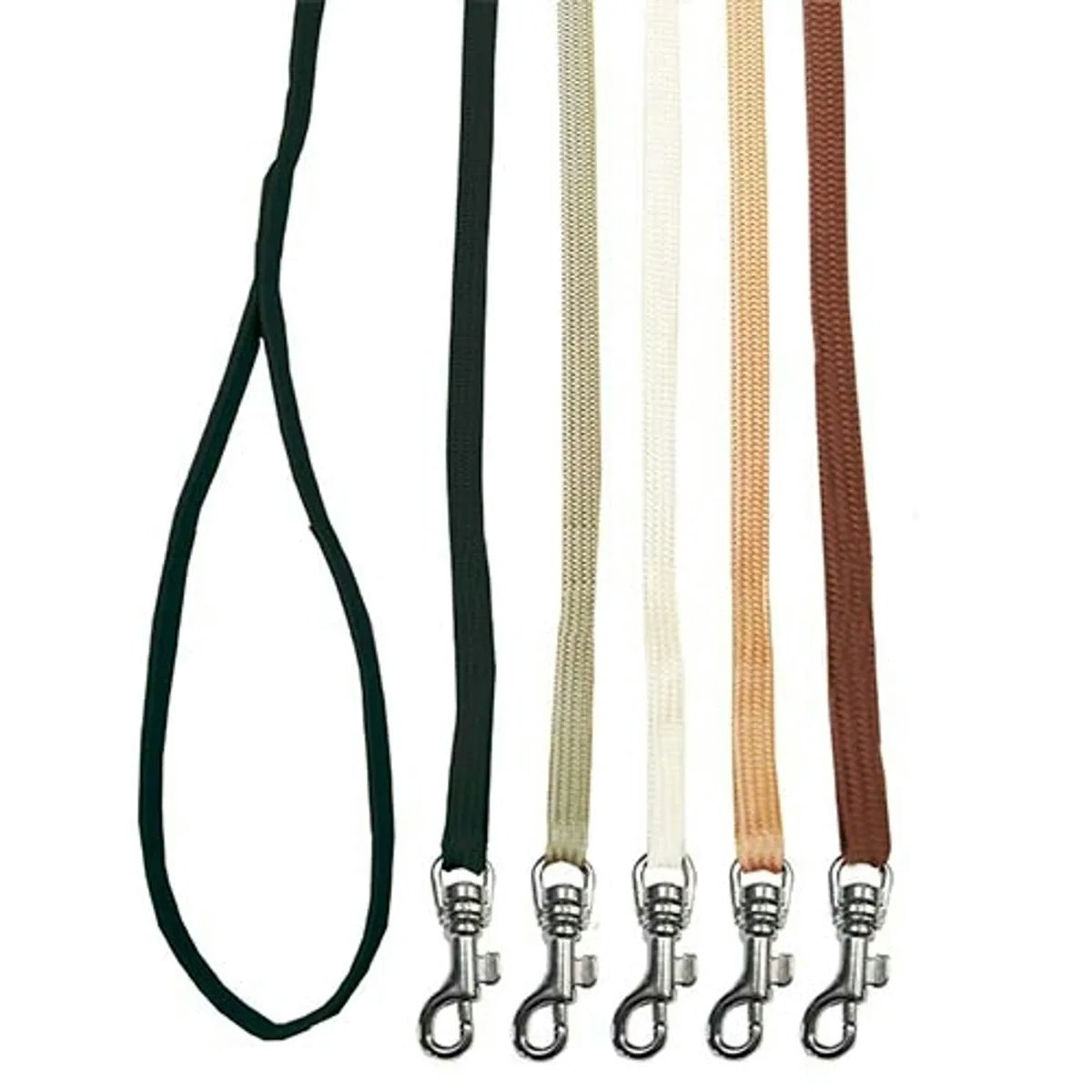 ShowTech  SORT Nylon lead  0.5x84cm med gull karabinkrok